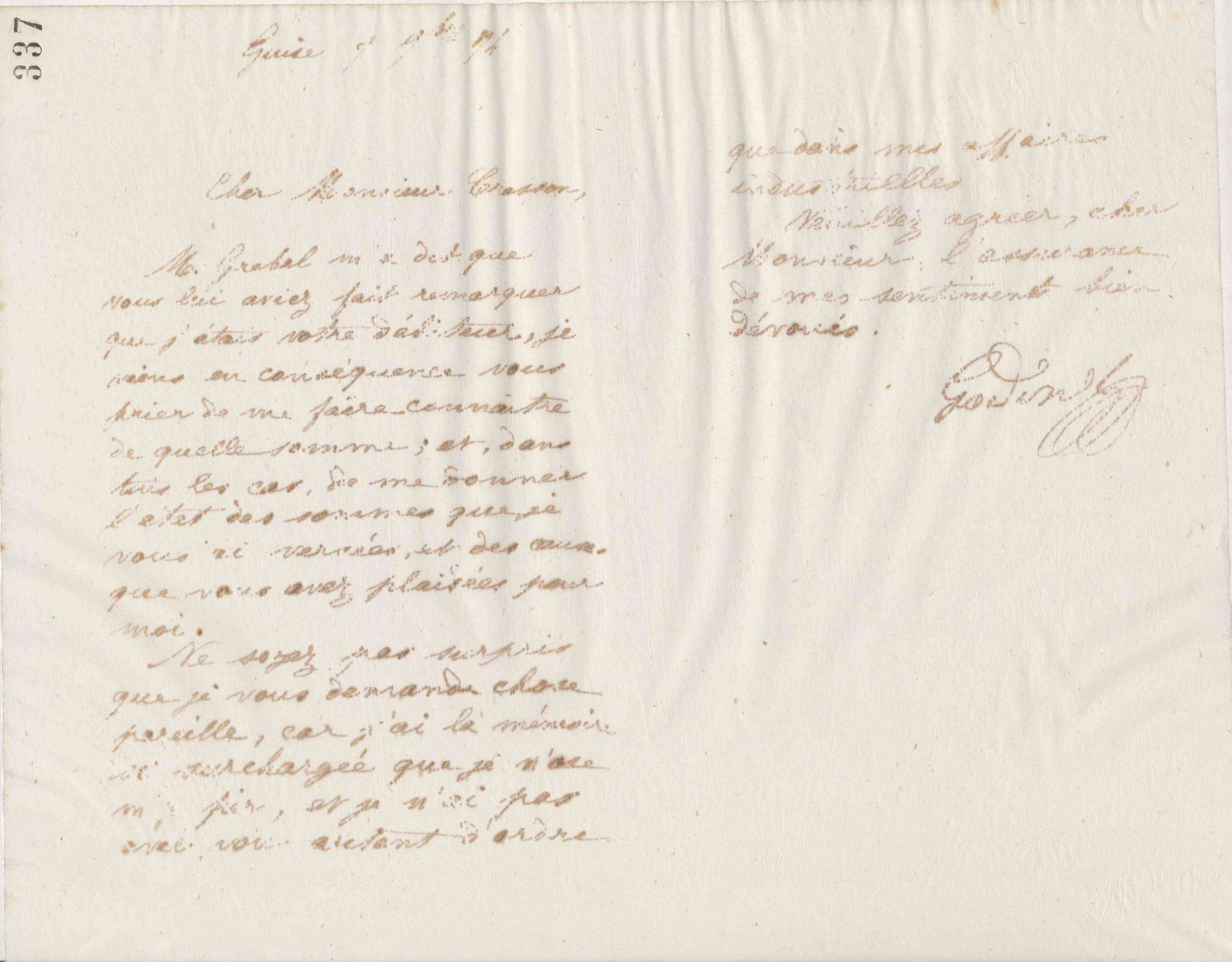 Jean-Baptiste André Godin à Guillaume Ernest Cresson, 7 novembre 1874 Jean-Baptiste André Godin à Guillaume Ernest Cresson, 7 novembre 1874