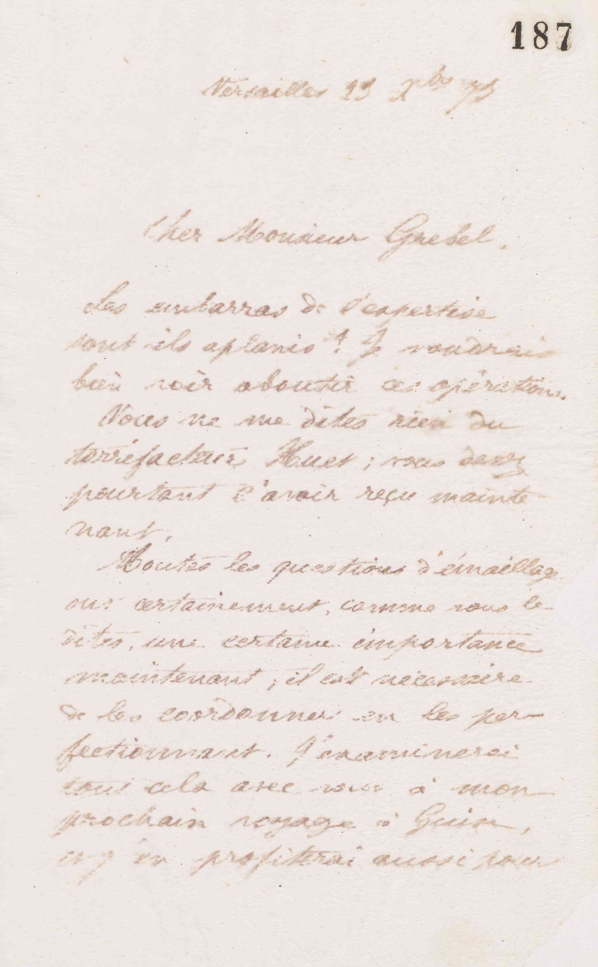 Jean-Baptiste André Godin à Alphonse Grebel, 23 décembre 1873