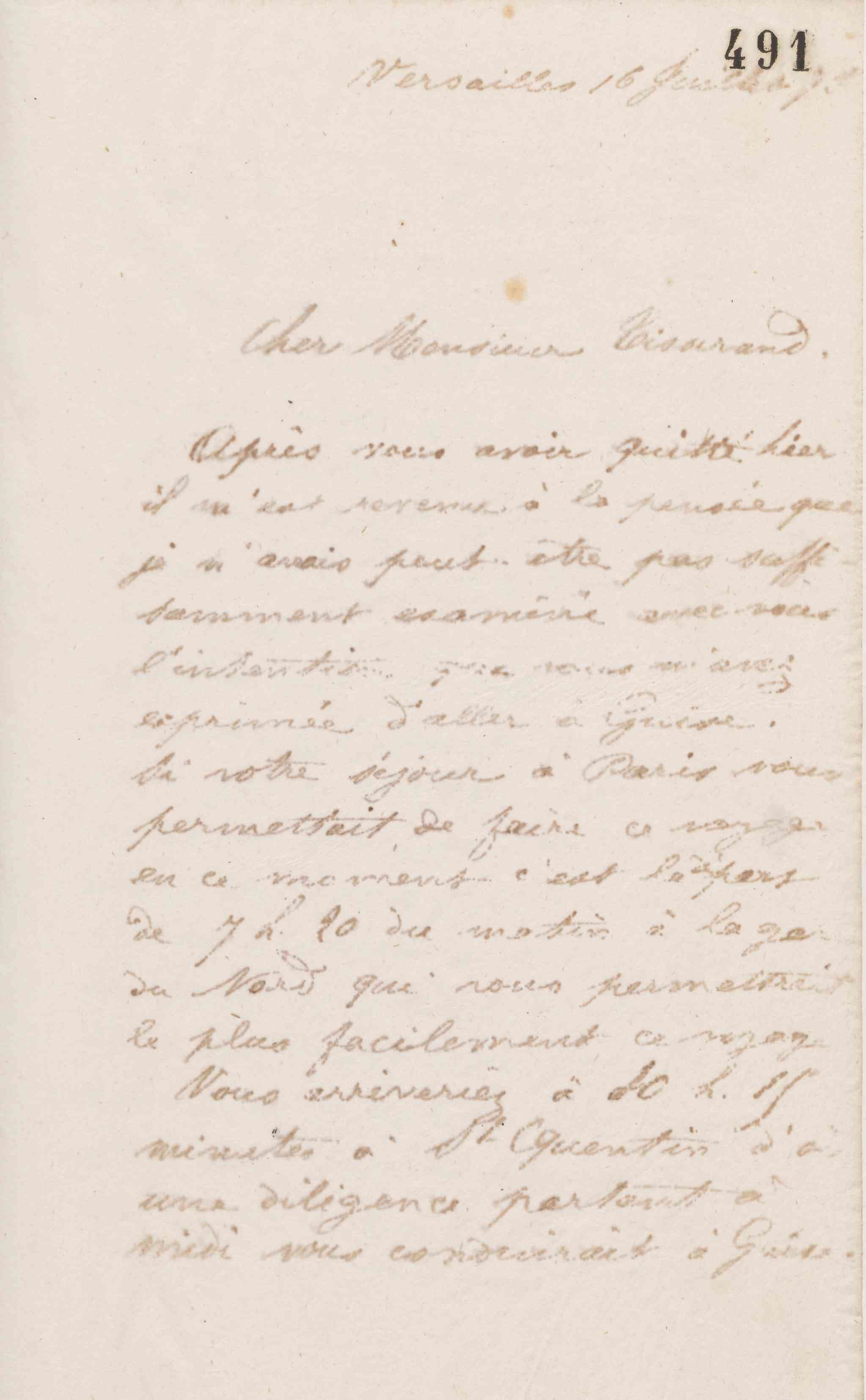 Jean-Baptiste André Godin à Alexandre Tisserant, 16 juillet 1873