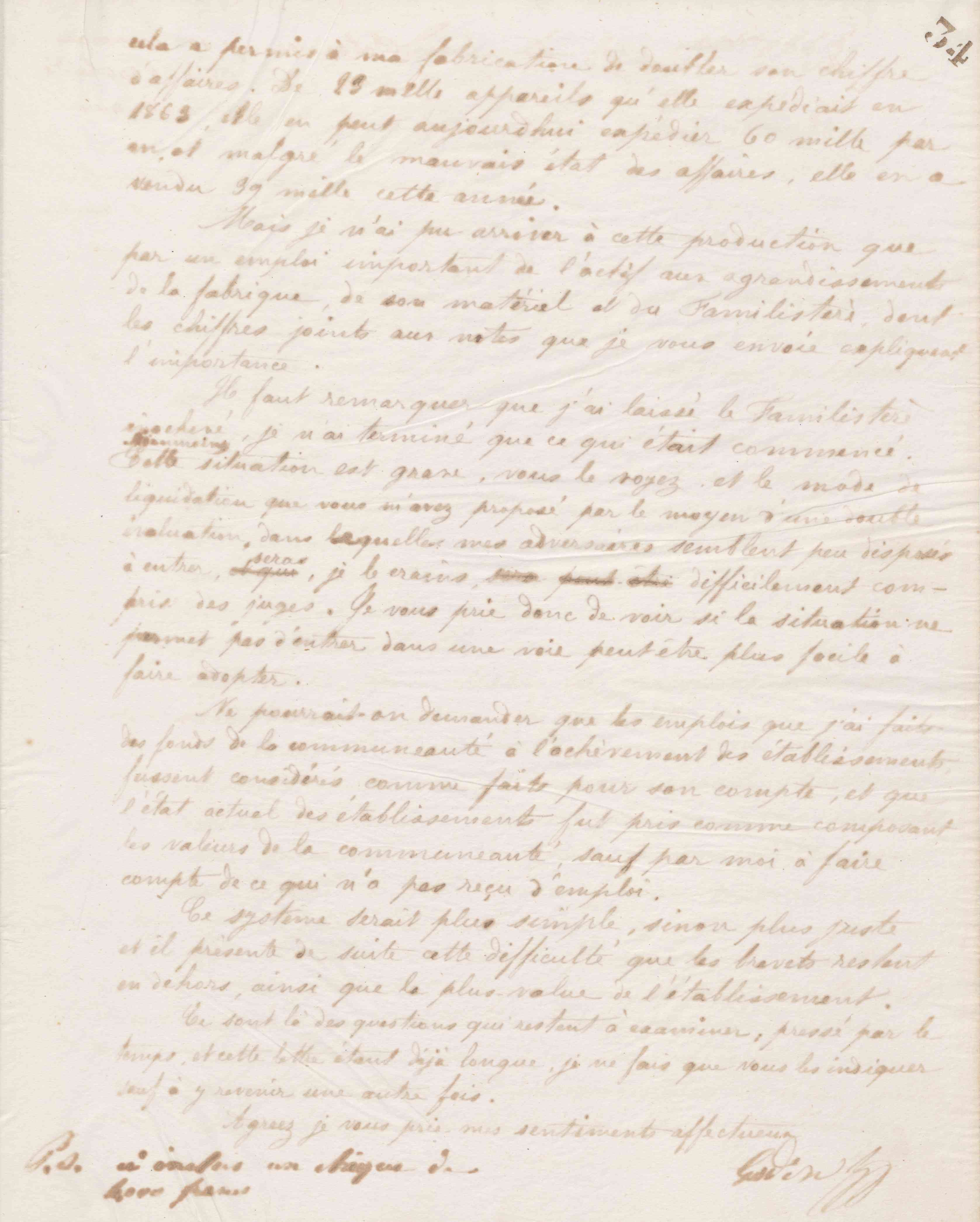 Jean-Baptiste André Godin à Jules Favre, 28 janvier 1868