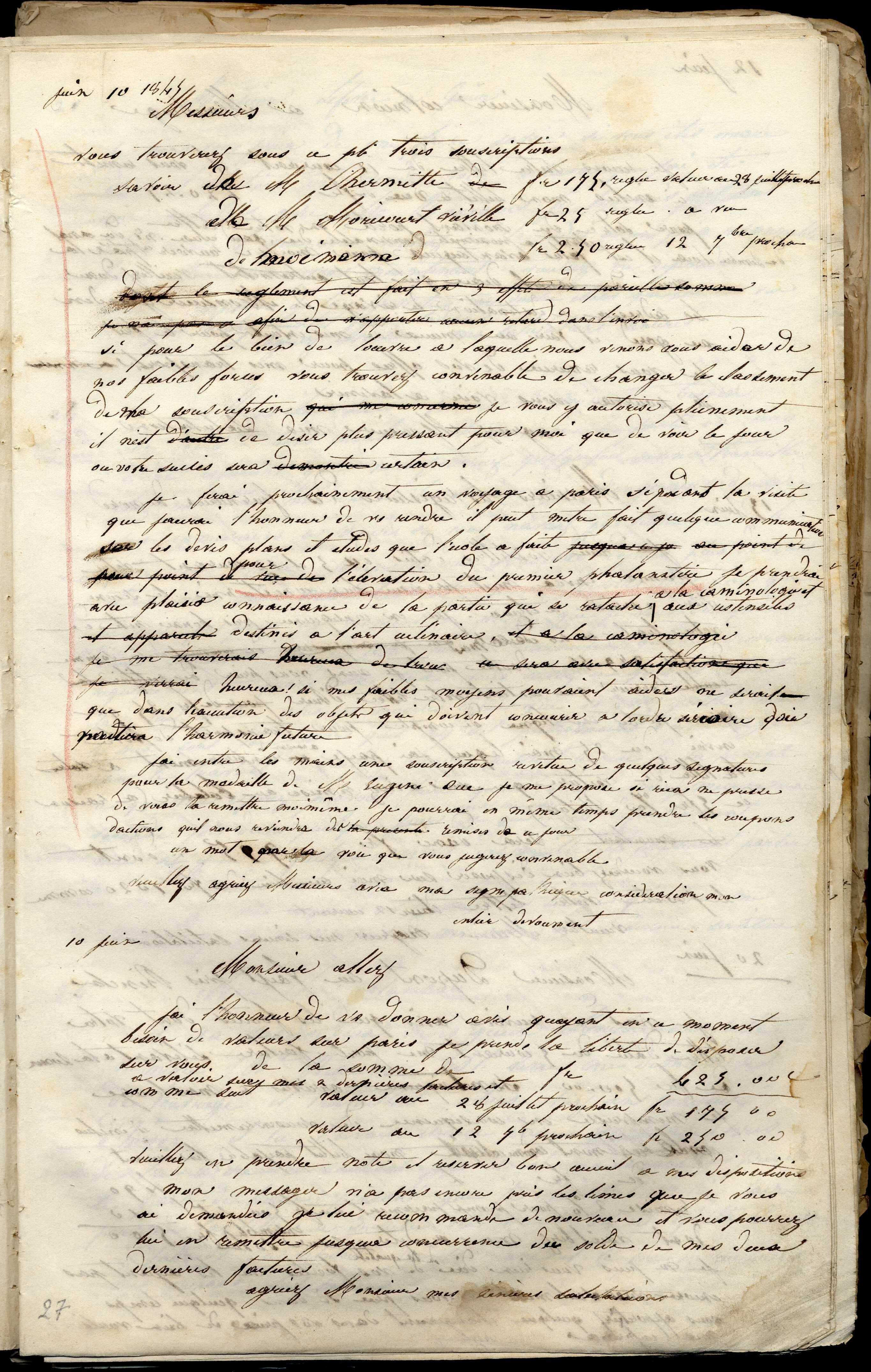 Jean-Baptiste André Godin à monsieur Allez, 10 juin [1845]