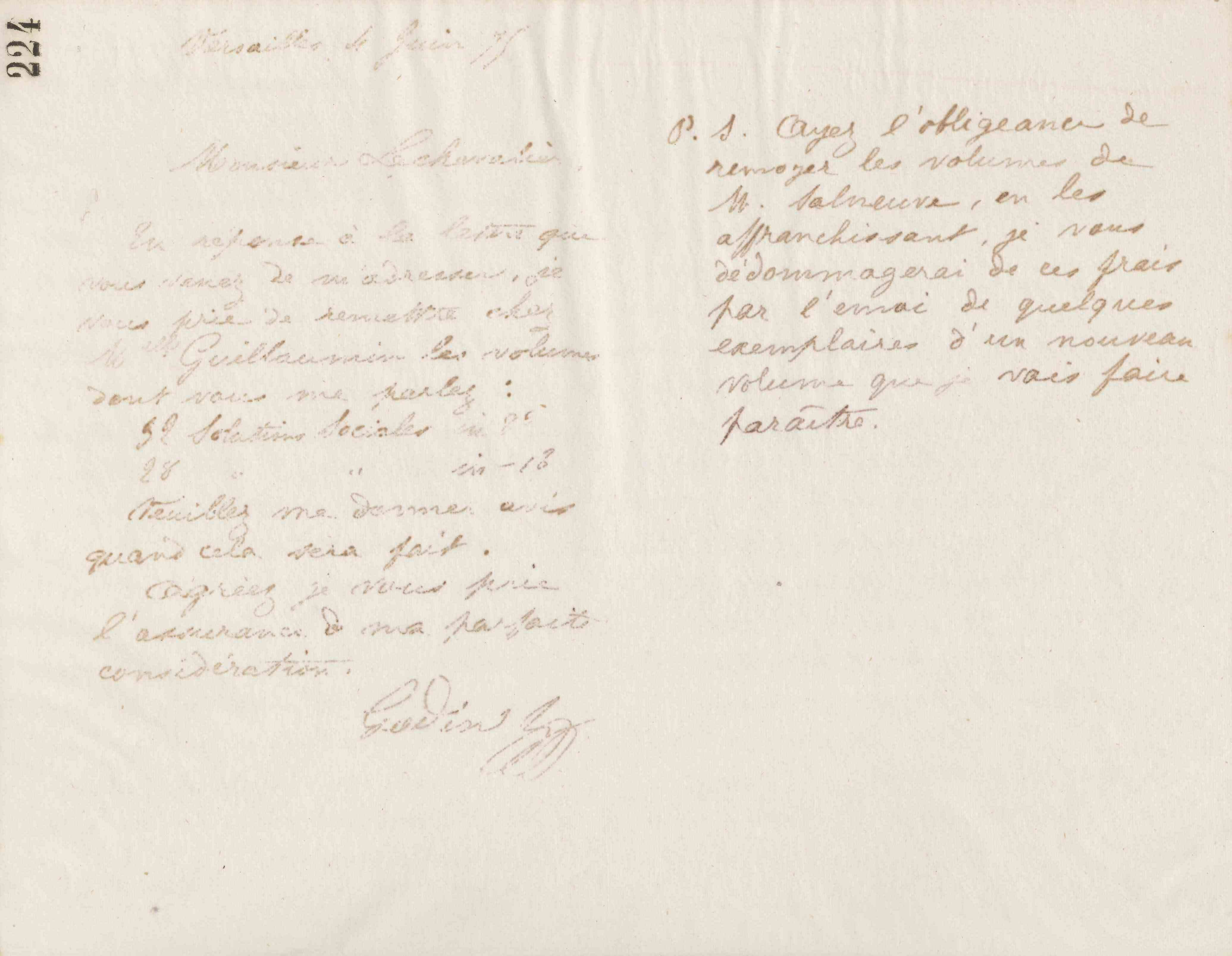 Jean-Baptiste André Godin à la Librairie Le Chevalier, 4 juin 1875 Jean-Baptiste André Godin à la Librairie Le Chevalier, 4 juin 1875