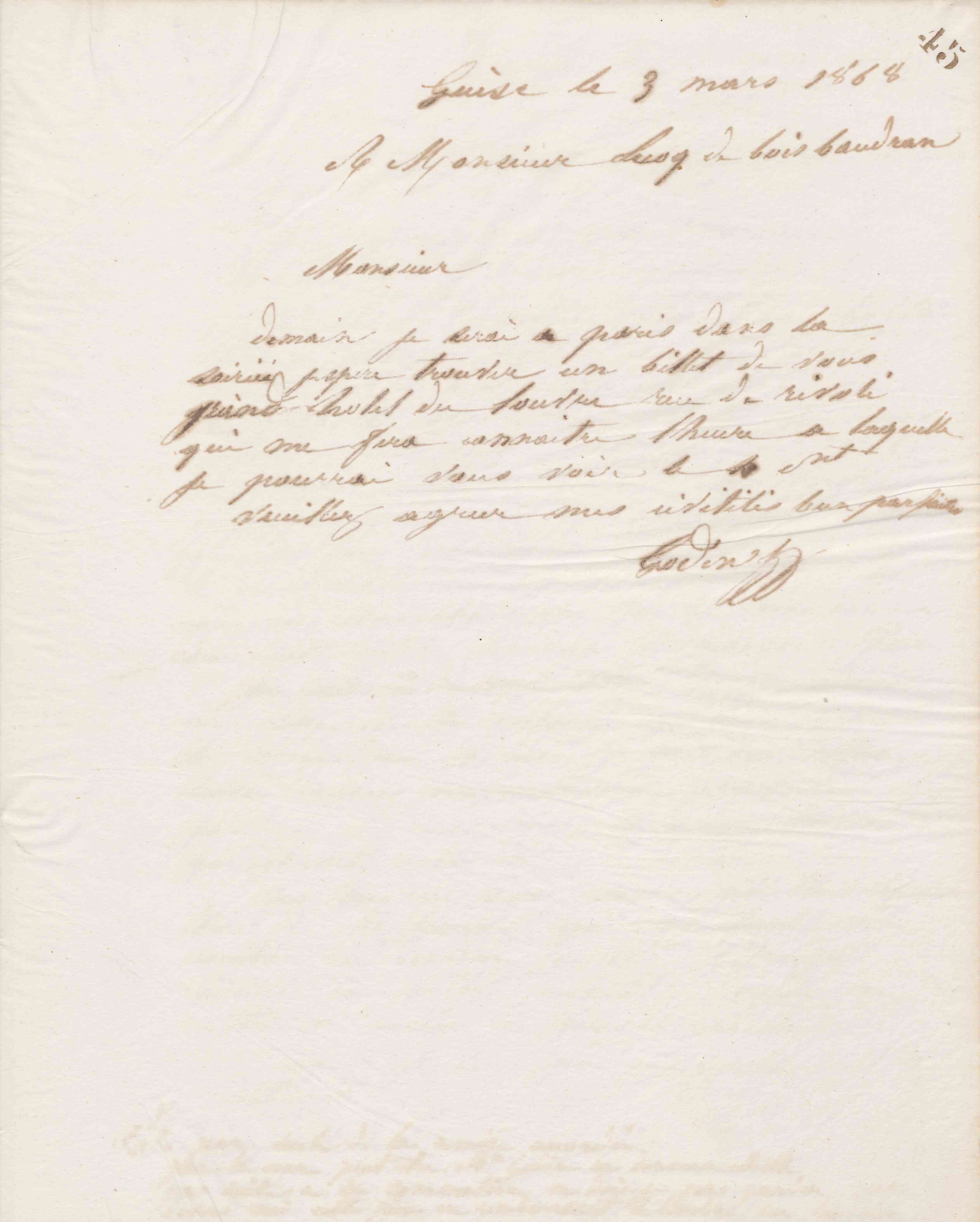 Jean-Baptiste André Godin à André Lecoq de Boisbaudran, 3 mars 1868 Jean-Baptiste André Godin à André Lecoq de Boisbaudran, 3 mars 1868