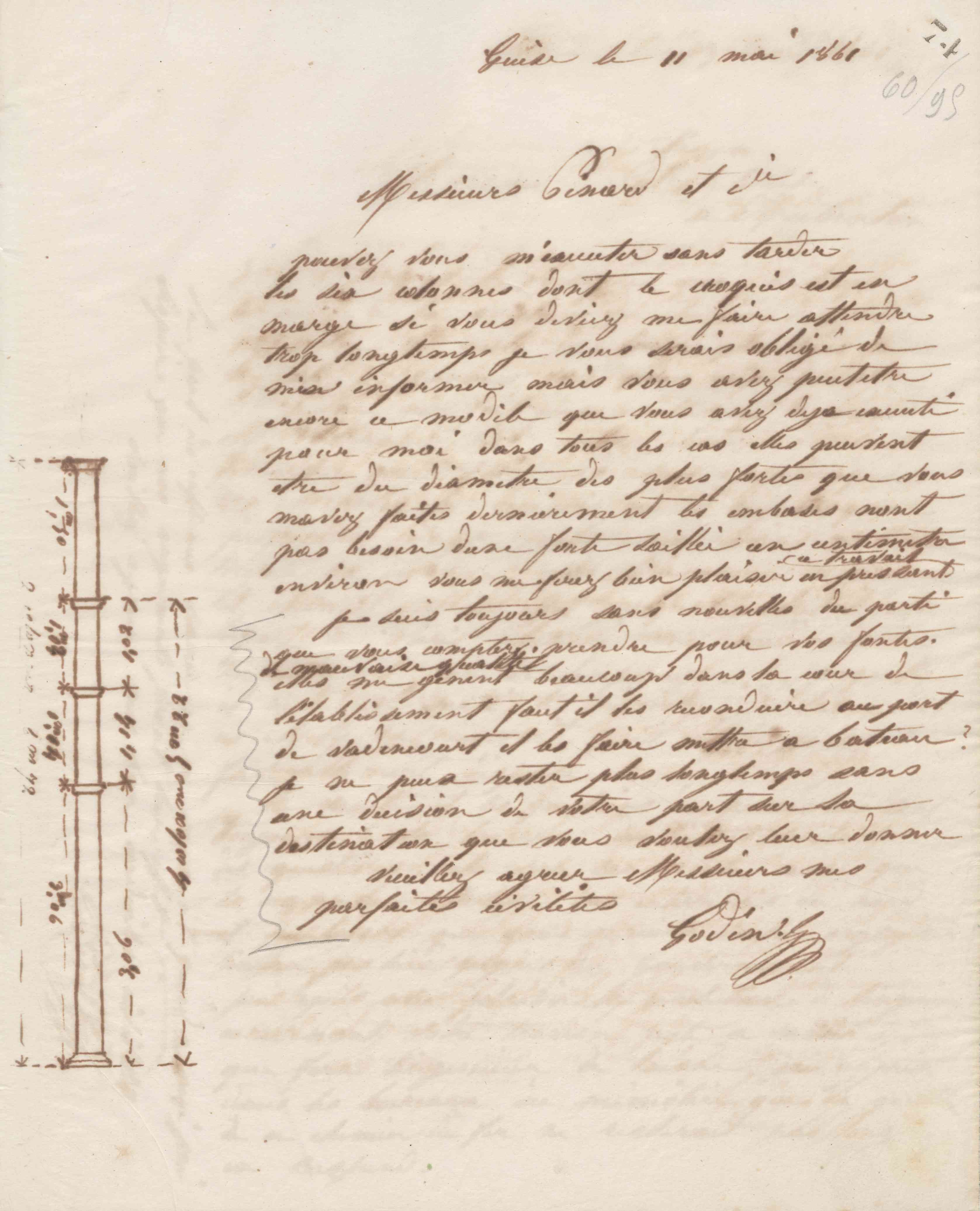 Jean-Baptiste André Godin à Pinart et Cie, 11 mai 1861