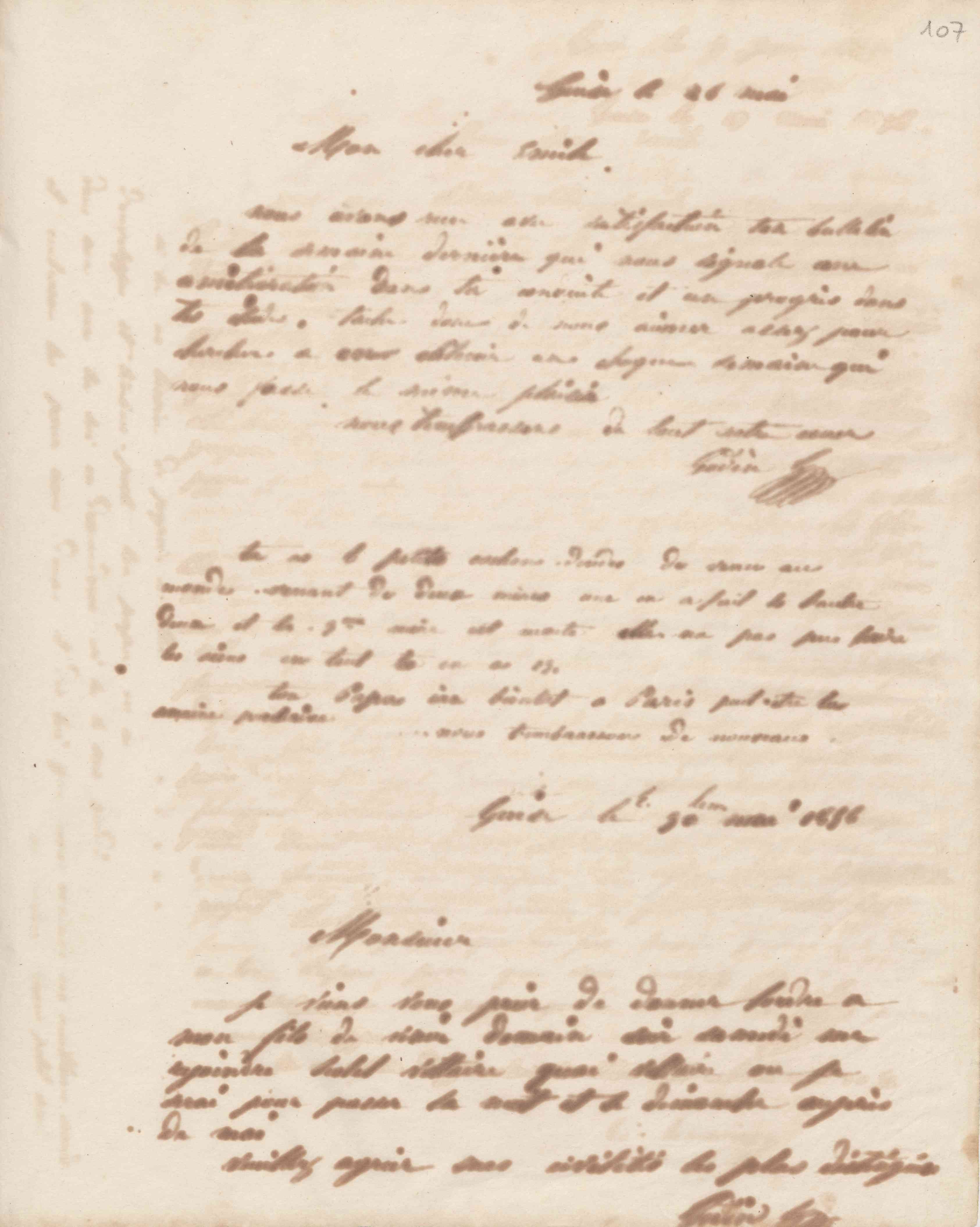 Jean-Baptiste André Godin à Prosper Goubaux, 30 mai 1856 Jean-Baptiste André Godin à Prosper Goubaux, 30 mai 1856