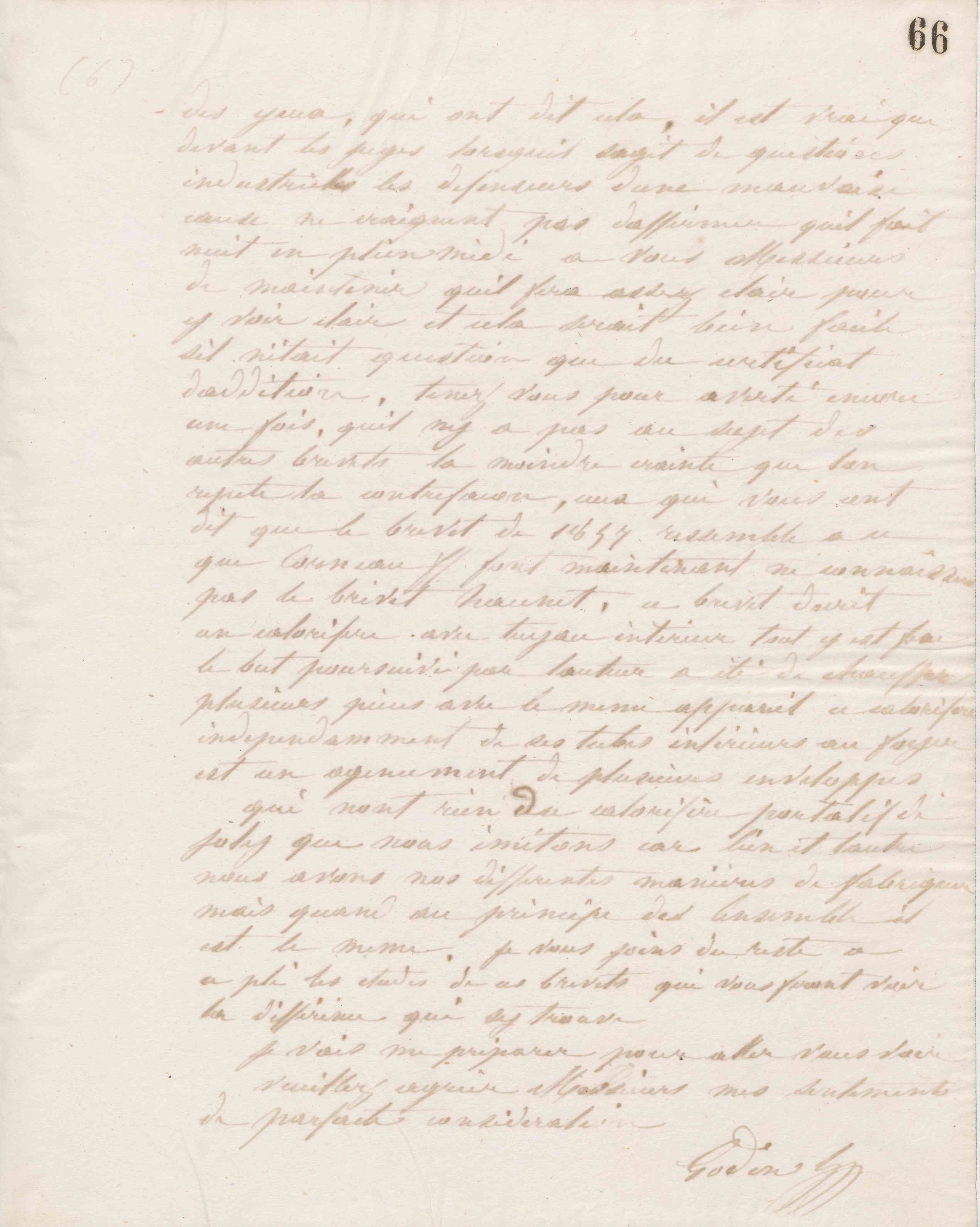 Jean-Baptiste André Godin à monsieur Dureteste, janvier 1864