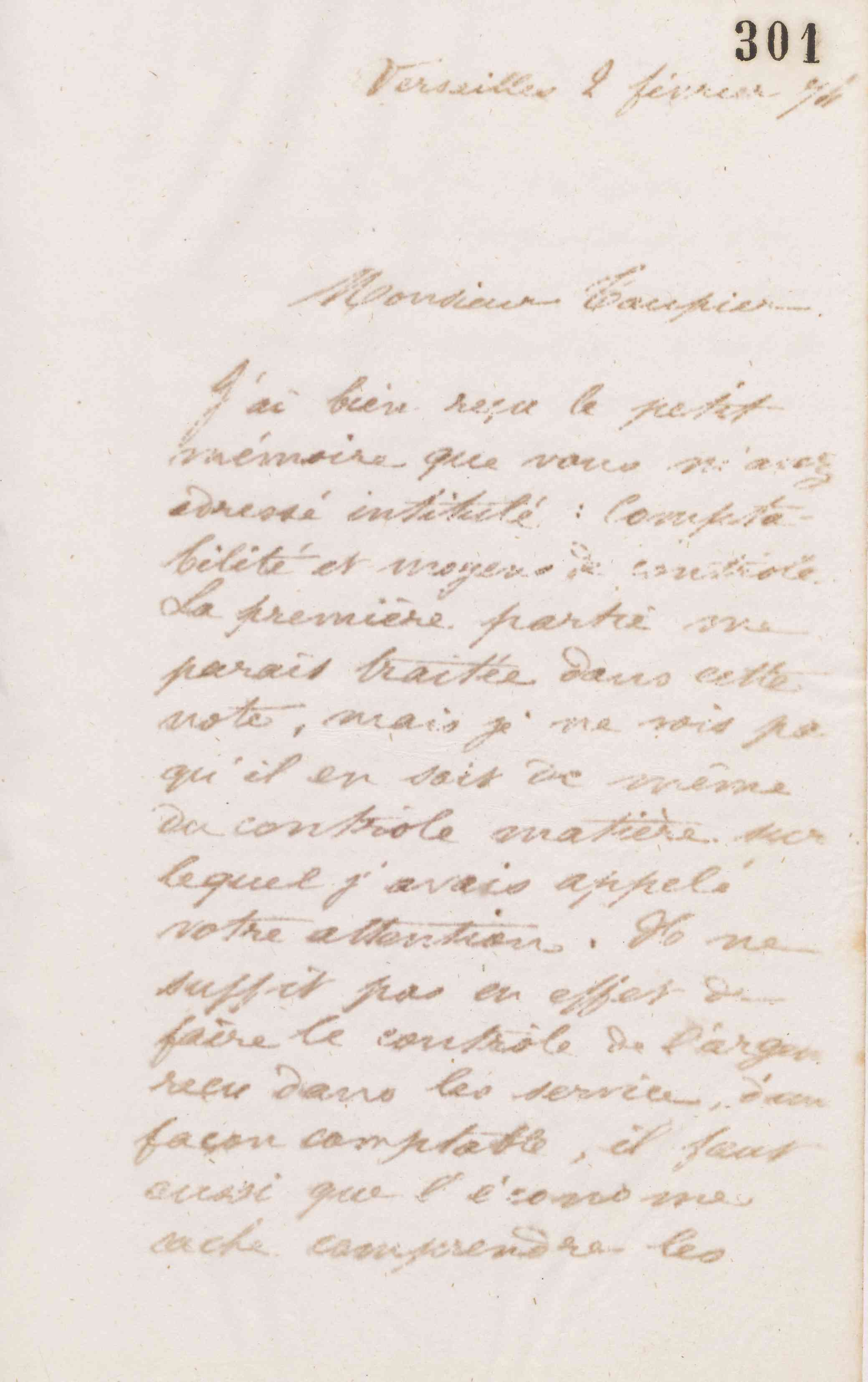 Jean-Baptiste André Godin à monsieur Taupier, 2 février 1874
