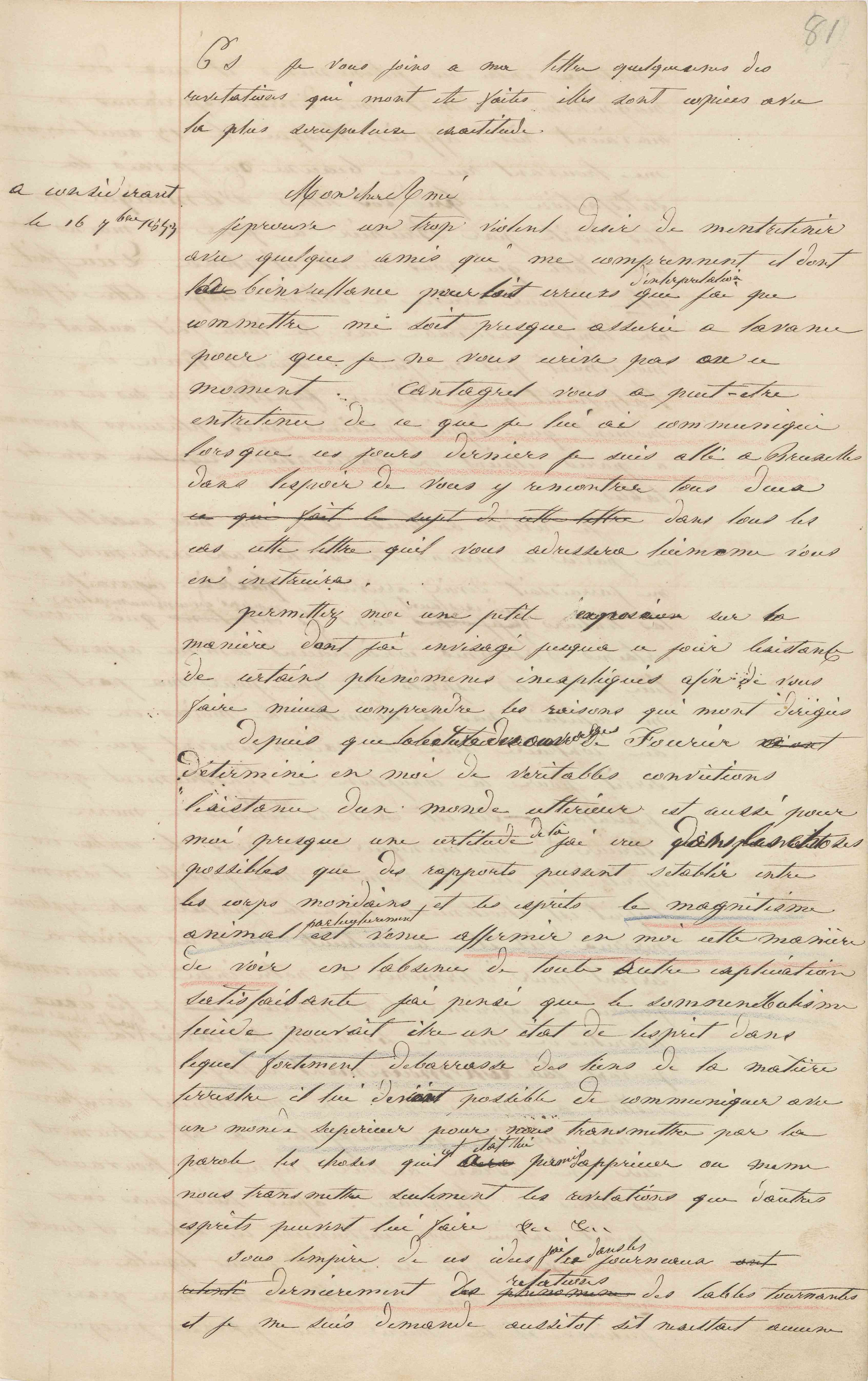 Jean-Baptiste André Godin à Charles Brunier, 22 août 1853