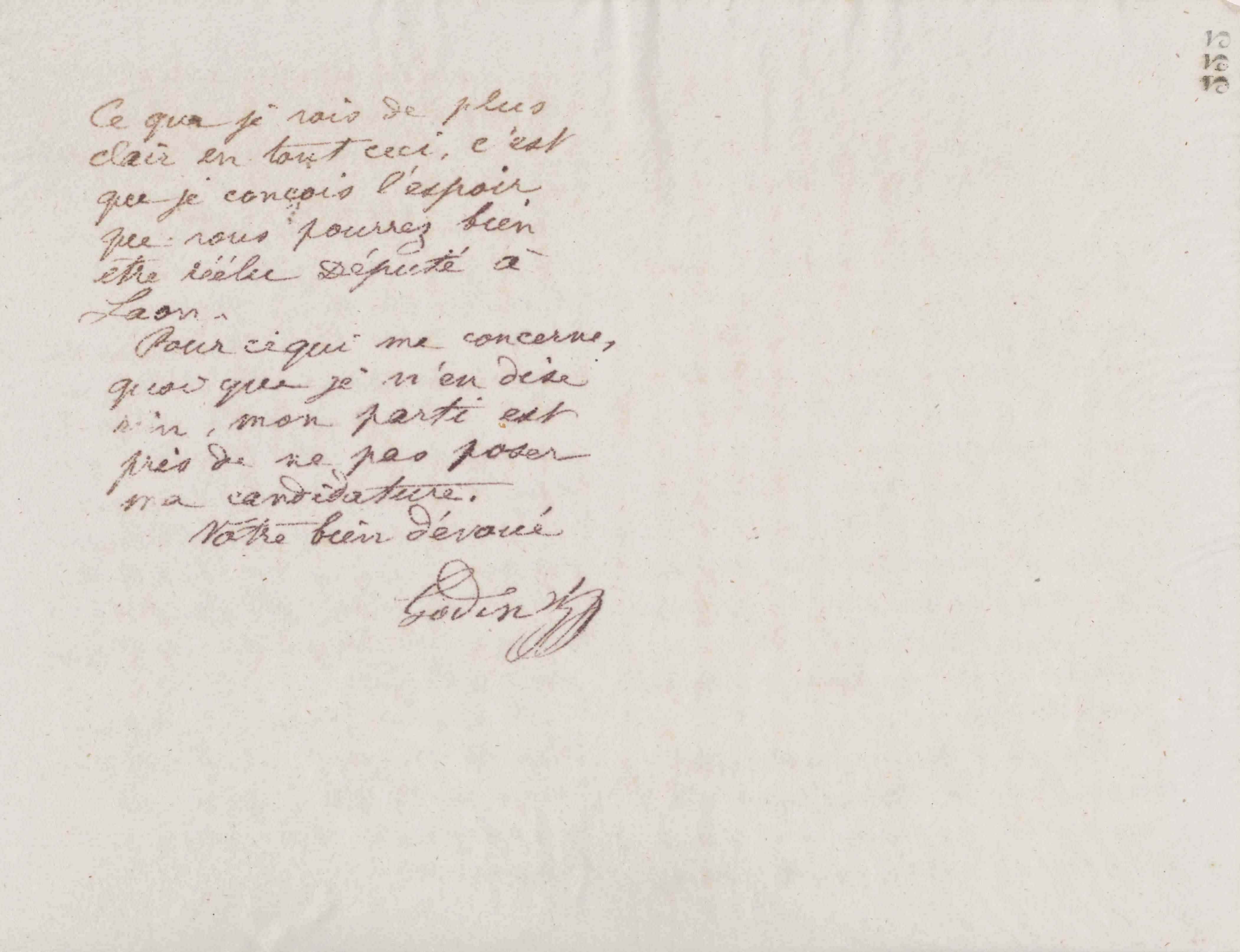 Jean-Baptiste André Godin à Gaston Ganault, 22 janvier 1876