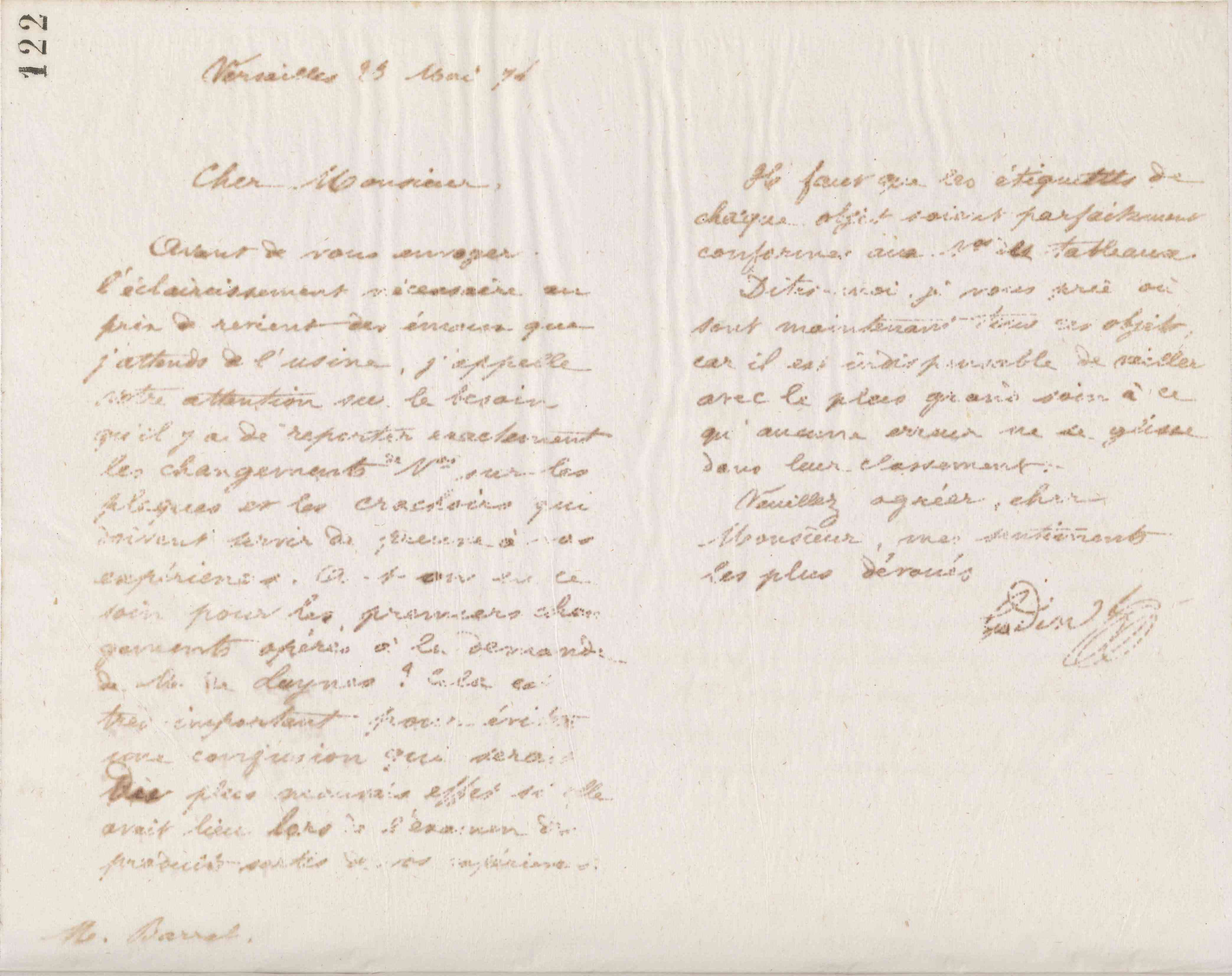 Jean-Baptiste André Godin à Georges Barral, 23 mai 1874 Jean-Baptiste André Godin à Georges Barral, 23 mai 1874