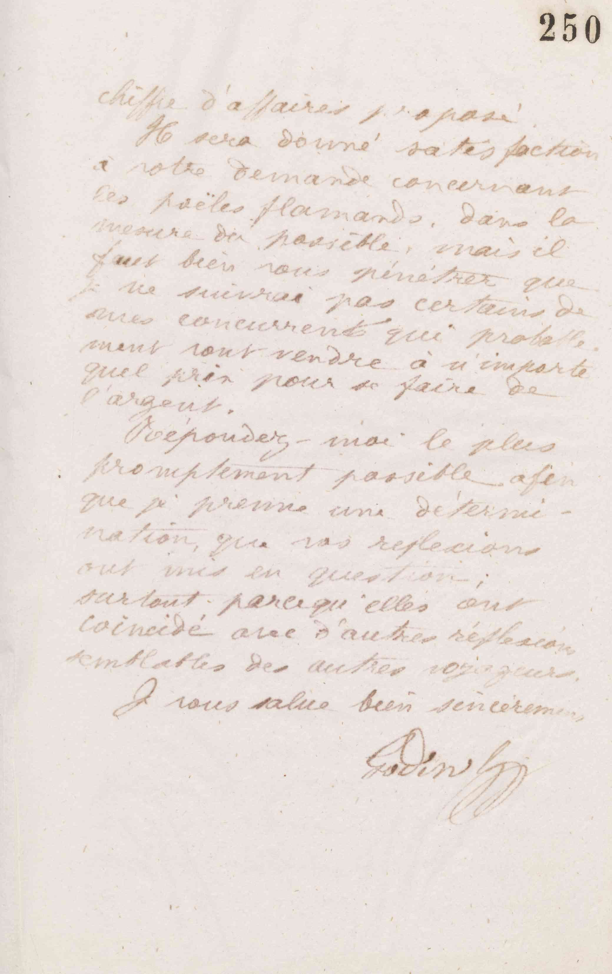 Jean-Baptiste André Godin à monsieur Darras, 17 janvier 1874
