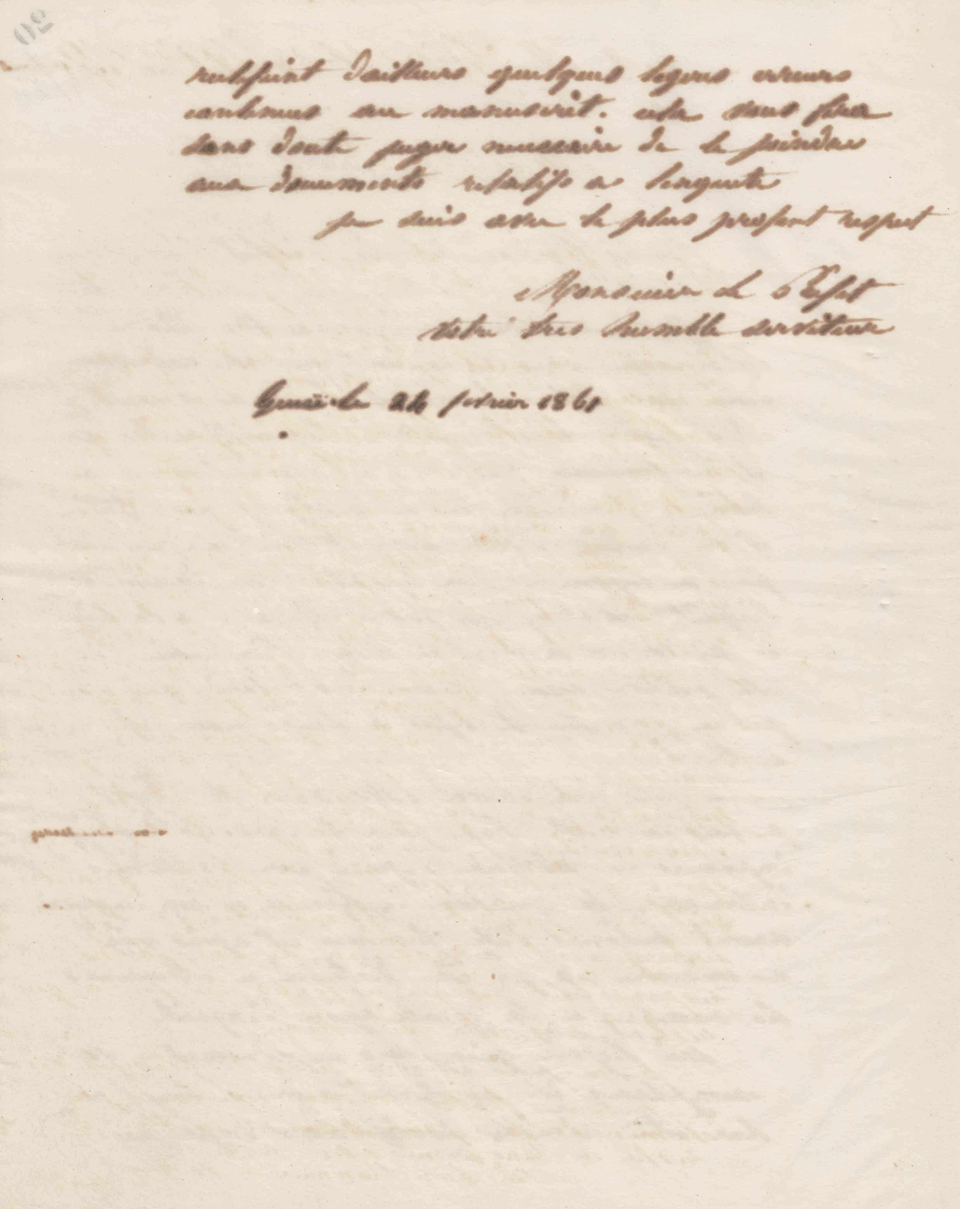 Jean-Baptiste André Godin au préfet de l'Aisne, 24 février 1861 Jean-Baptiste André Godin au préfet de l'Aisne, 24 février 1861