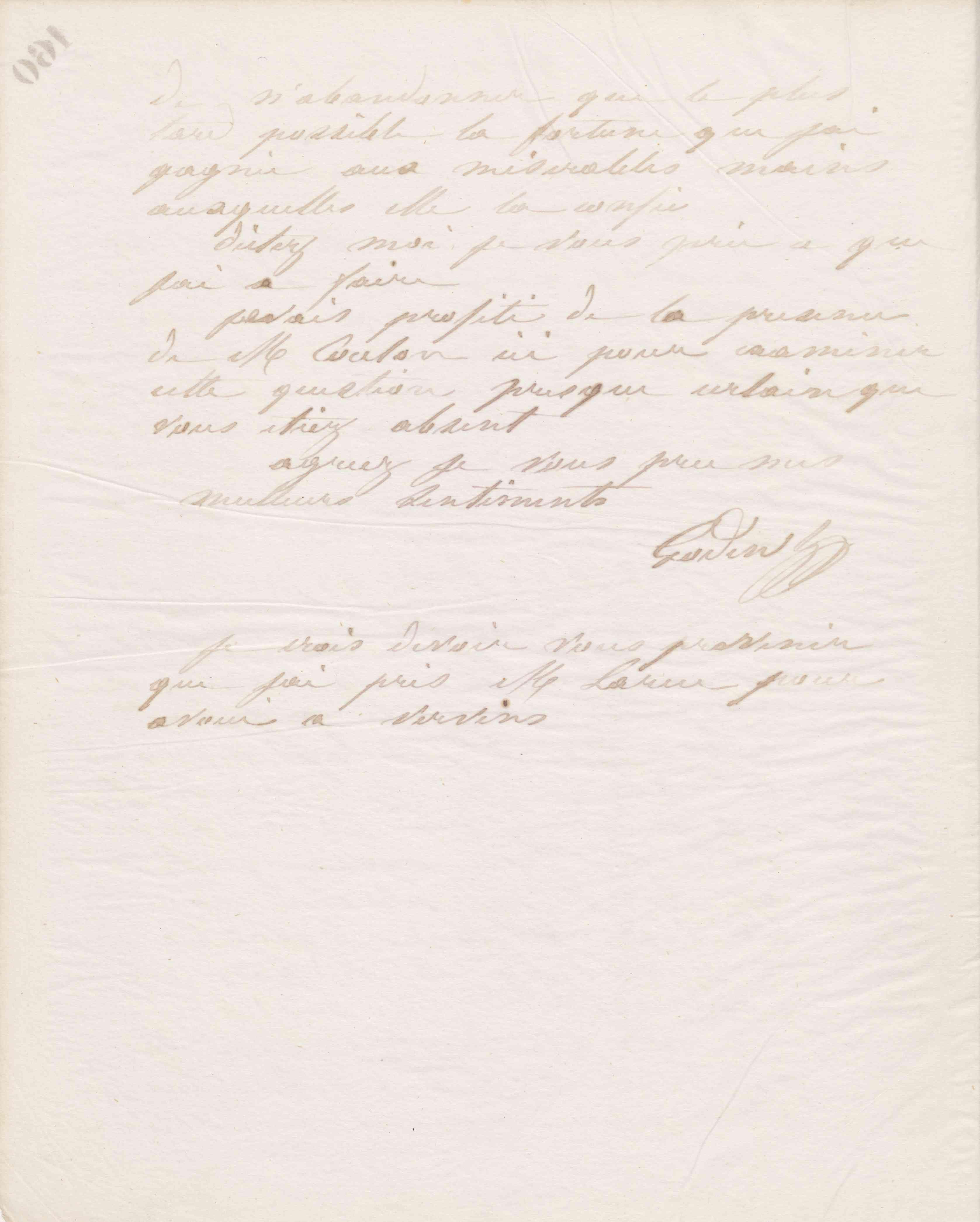 Jean-Baptiste André Godin à Alphonse Delpech, 7 octobre 1869