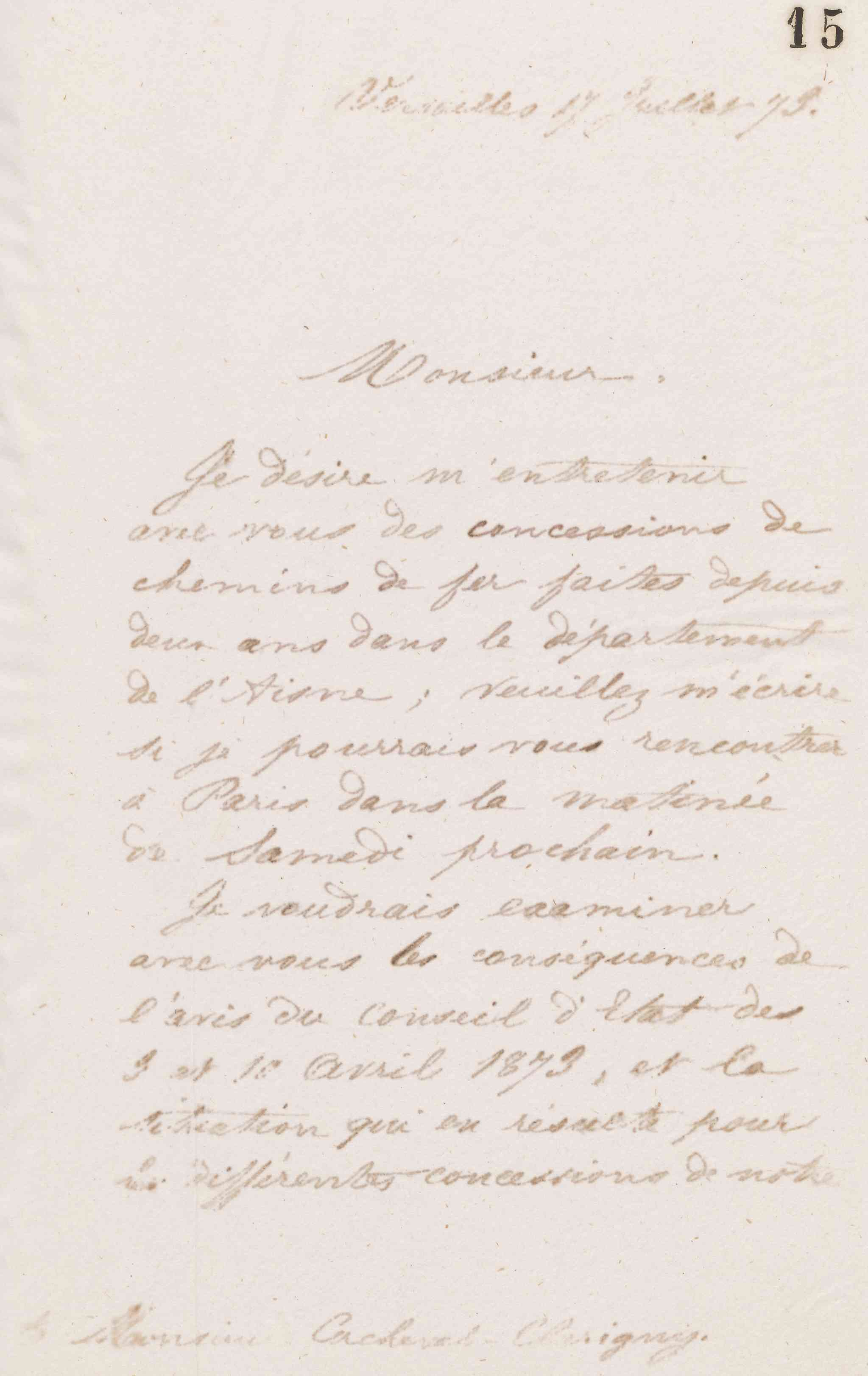 Jean-Baptiste André Godin à Athanase Cucheval-Clarigny, 17 juillet 1873