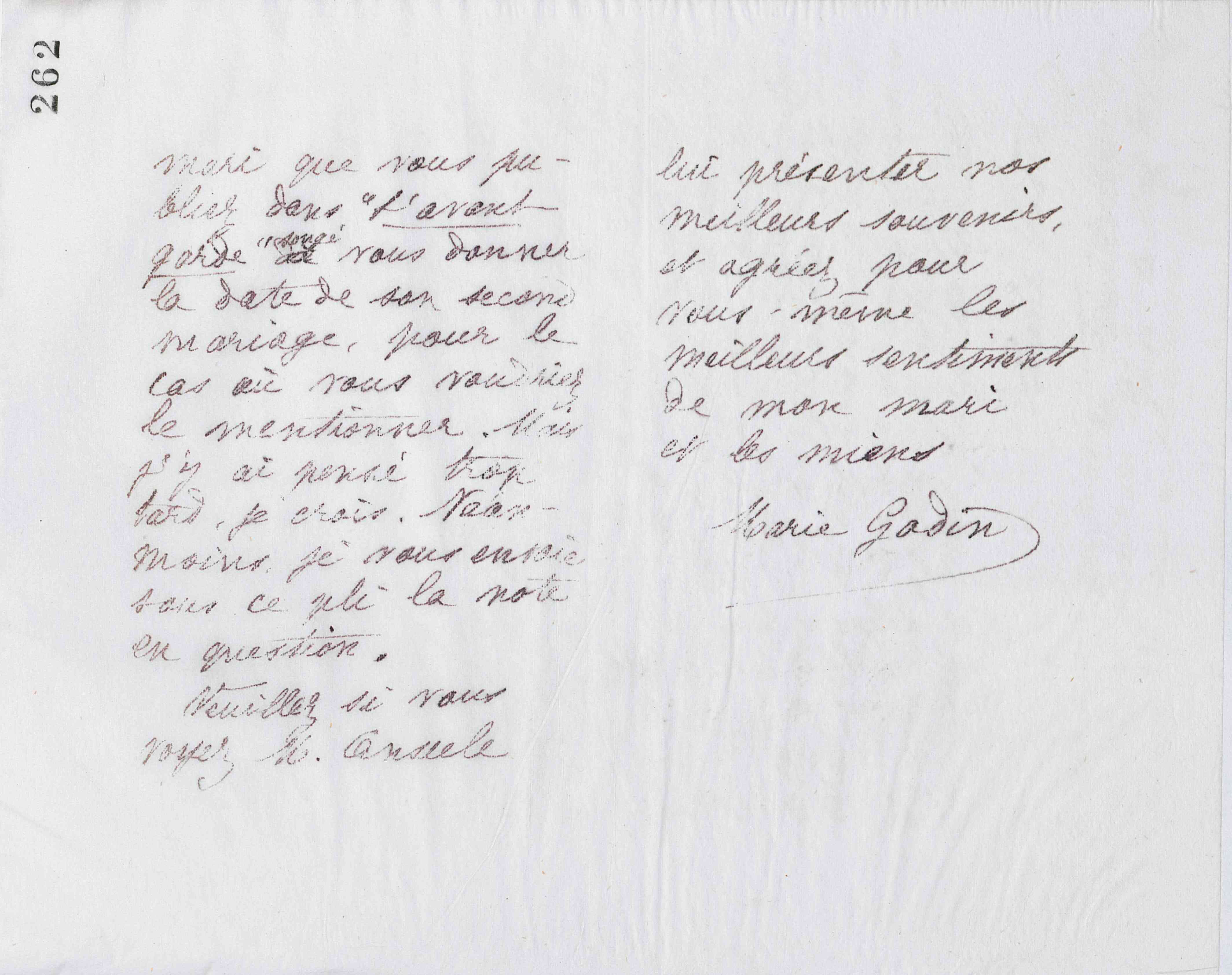Marie Moret à Louis Bertrand, 14 novembre 1887 Marie Moret à Louis Bertrand, 14 novembre 1887