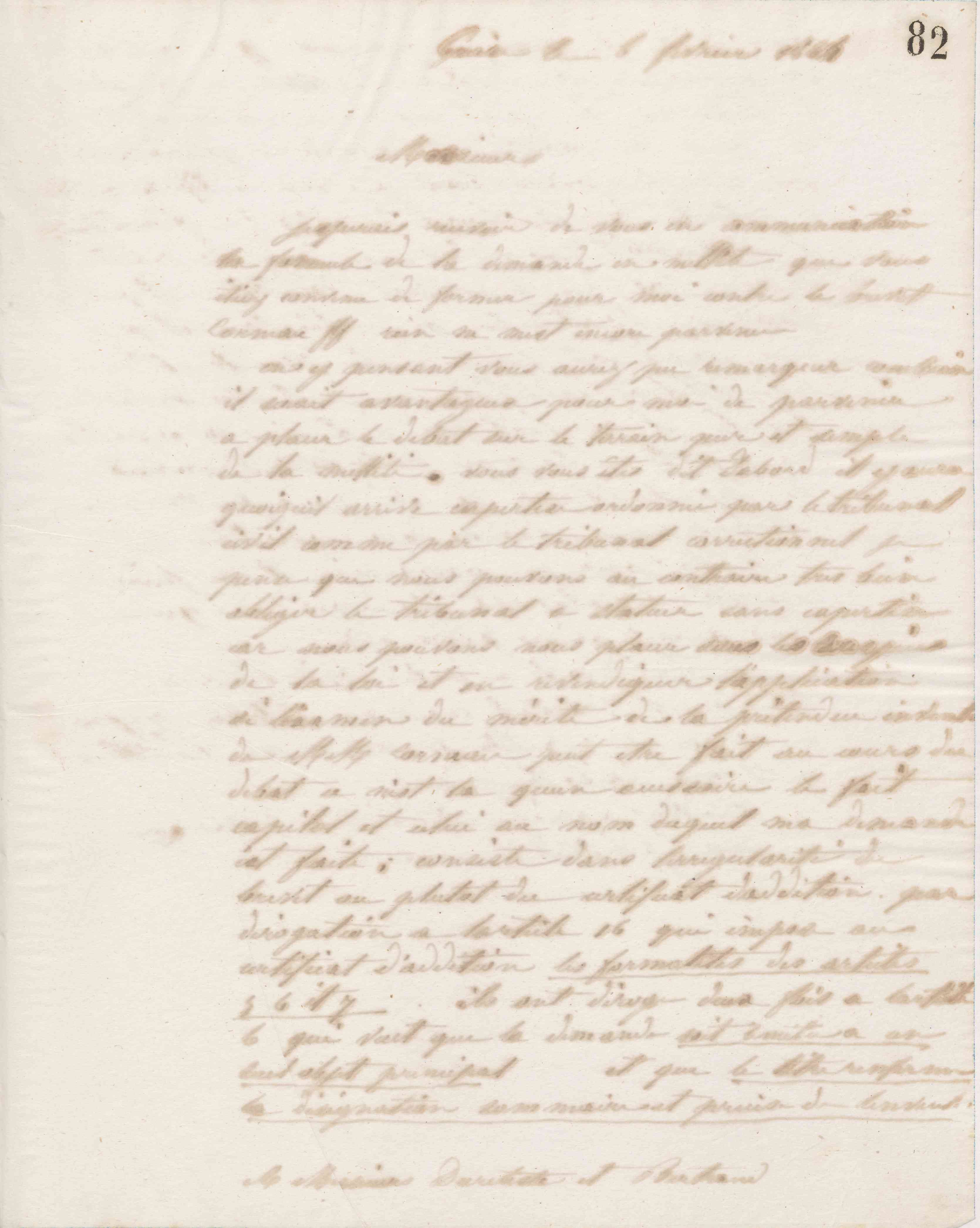 Jean-Baptiste André Godin à messieurs Dureteste et Bertrand, 6 février 1862 Jean-Baptiste André Godin à messieurs Dureteste et Bertrand, 6 février 1862