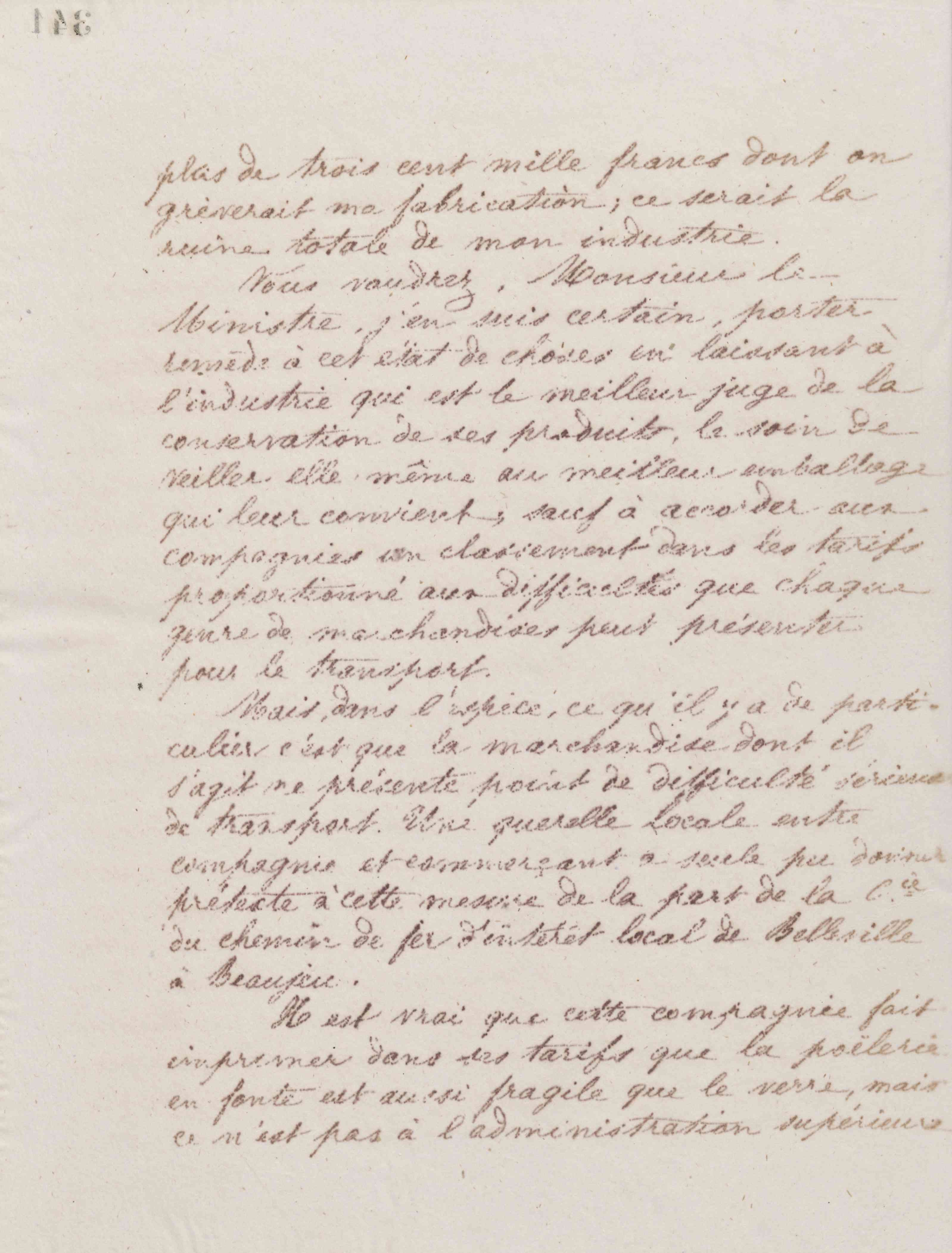 Jean-Baptiste André Godin au ministre des Travaux publics, 1er avril 1876 Jean-Baptiste André Godin au ministre des Travaux publics, 1er avril 1876