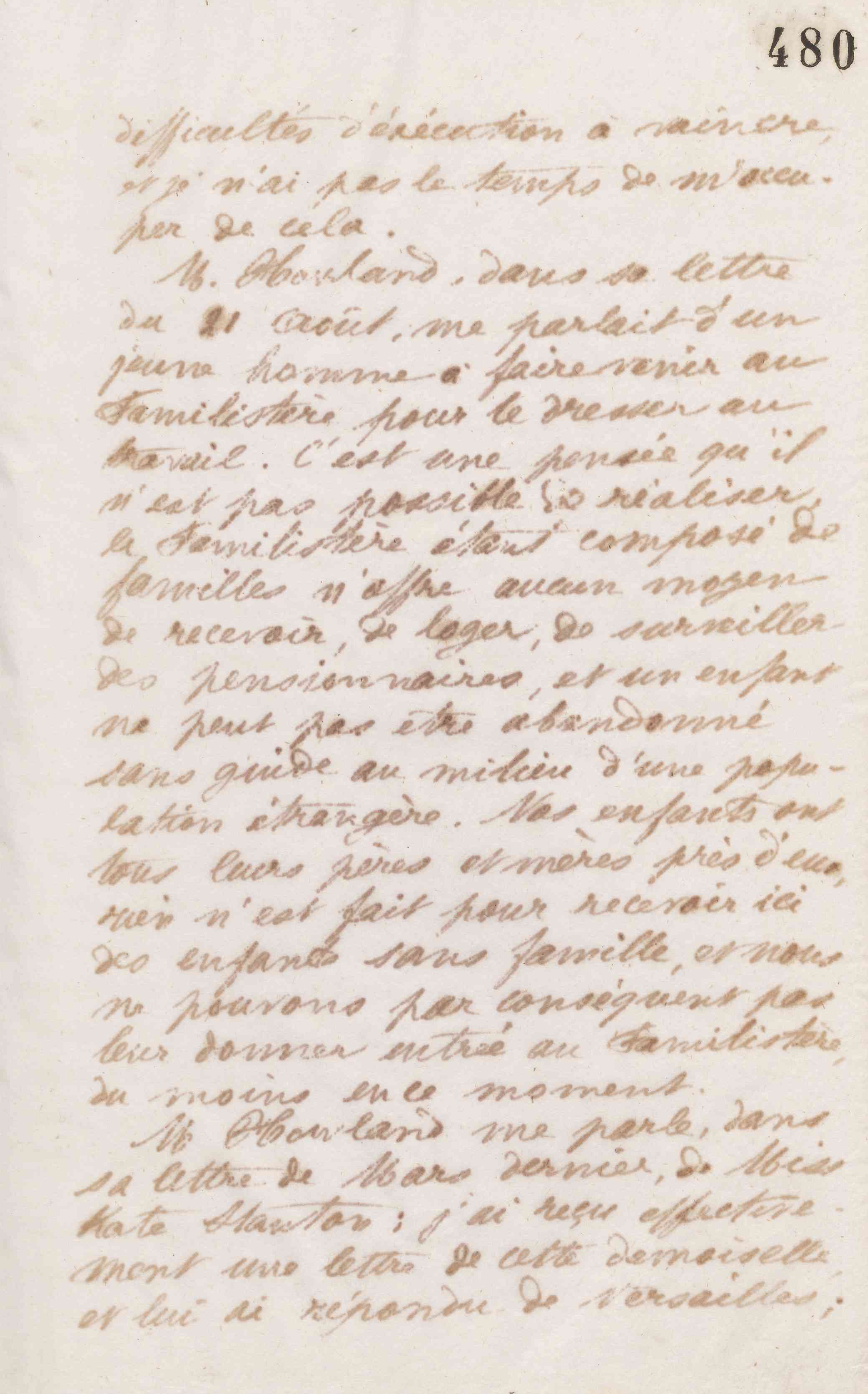 Jean-Baptiste André Godin à Marie Howland, 20 avril 1874