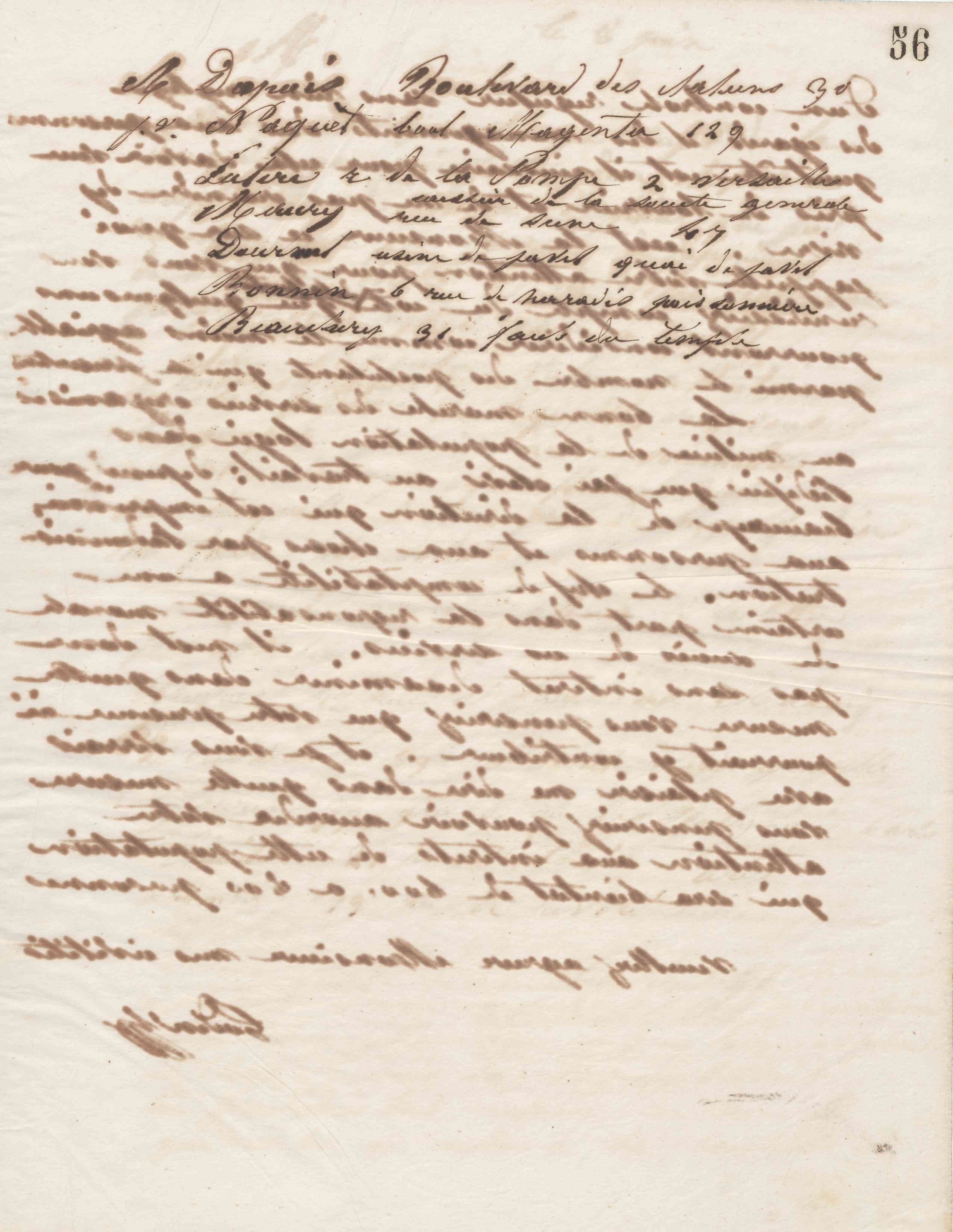 Jean-Baptiste André Godin à messieurs Dupuis, Naquet, Luterc (?), A. Maury, Dourmel, Bonnin et Beauchéry, 7 juin 1865
