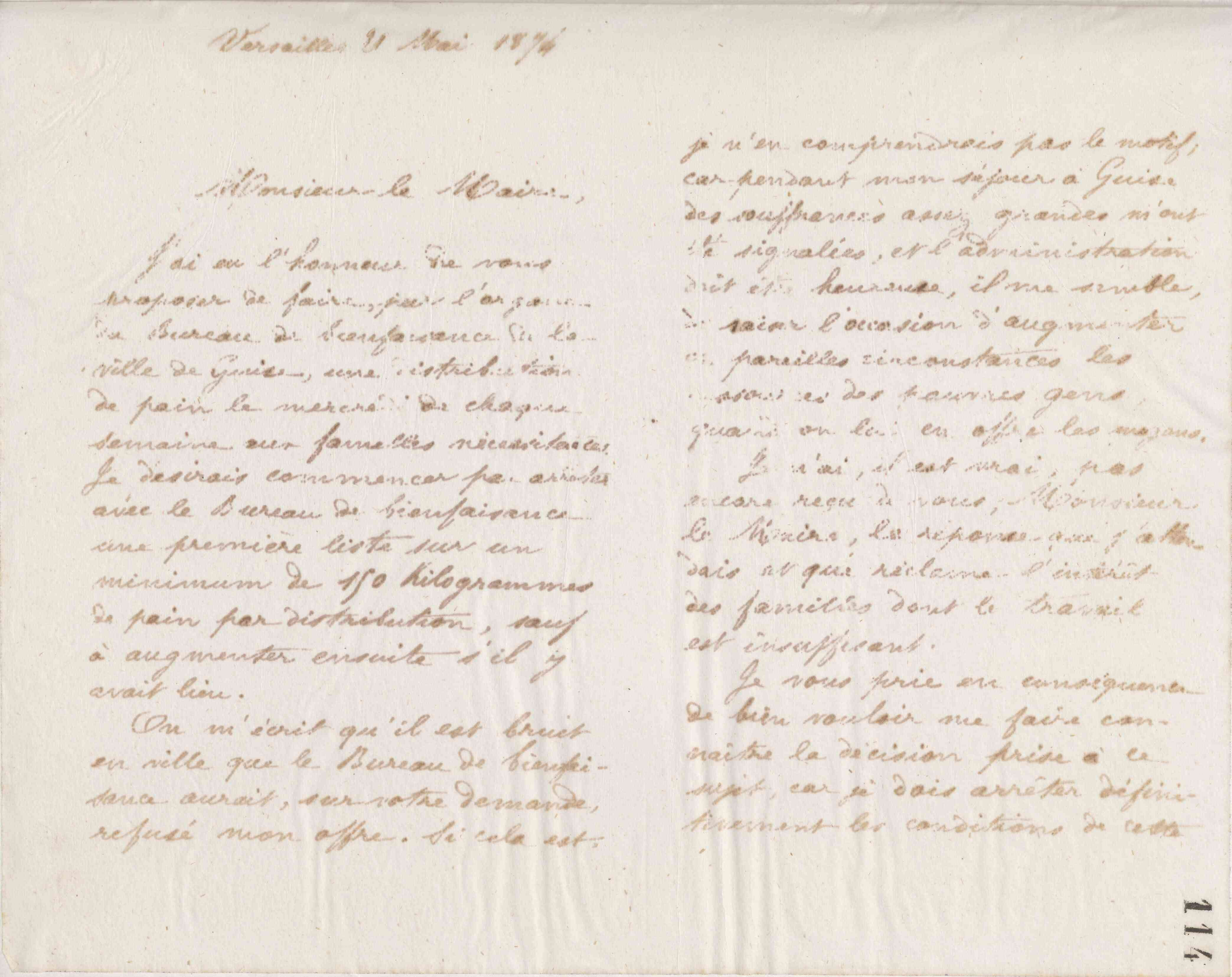 Jean-Baptiste André Godin à Joseph Alfred Maillet, 21 mai 1874