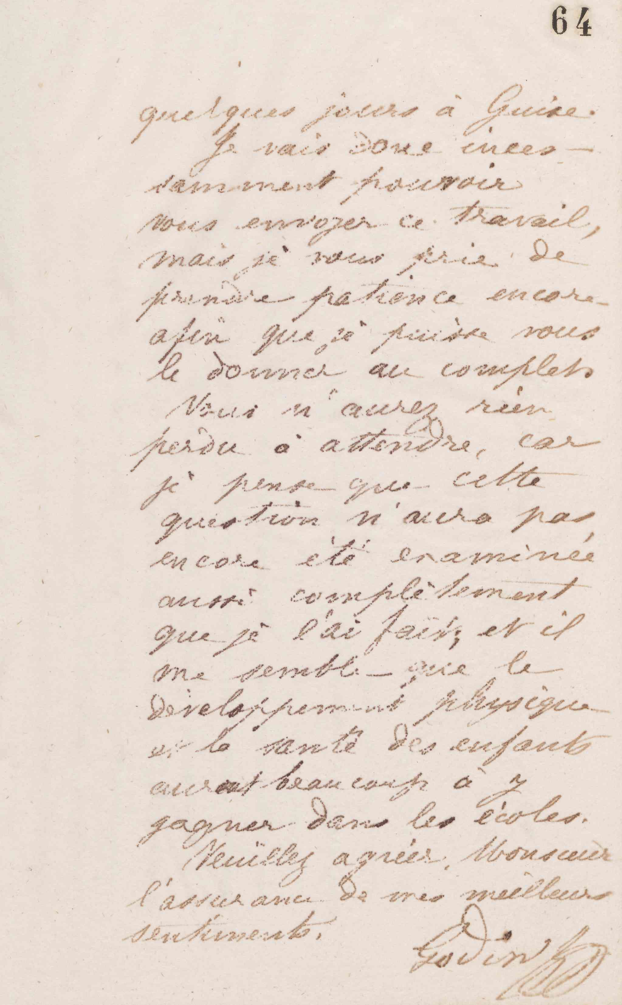 Jean-Baptiste André Godin à Édouard Larue, 12 février 1873