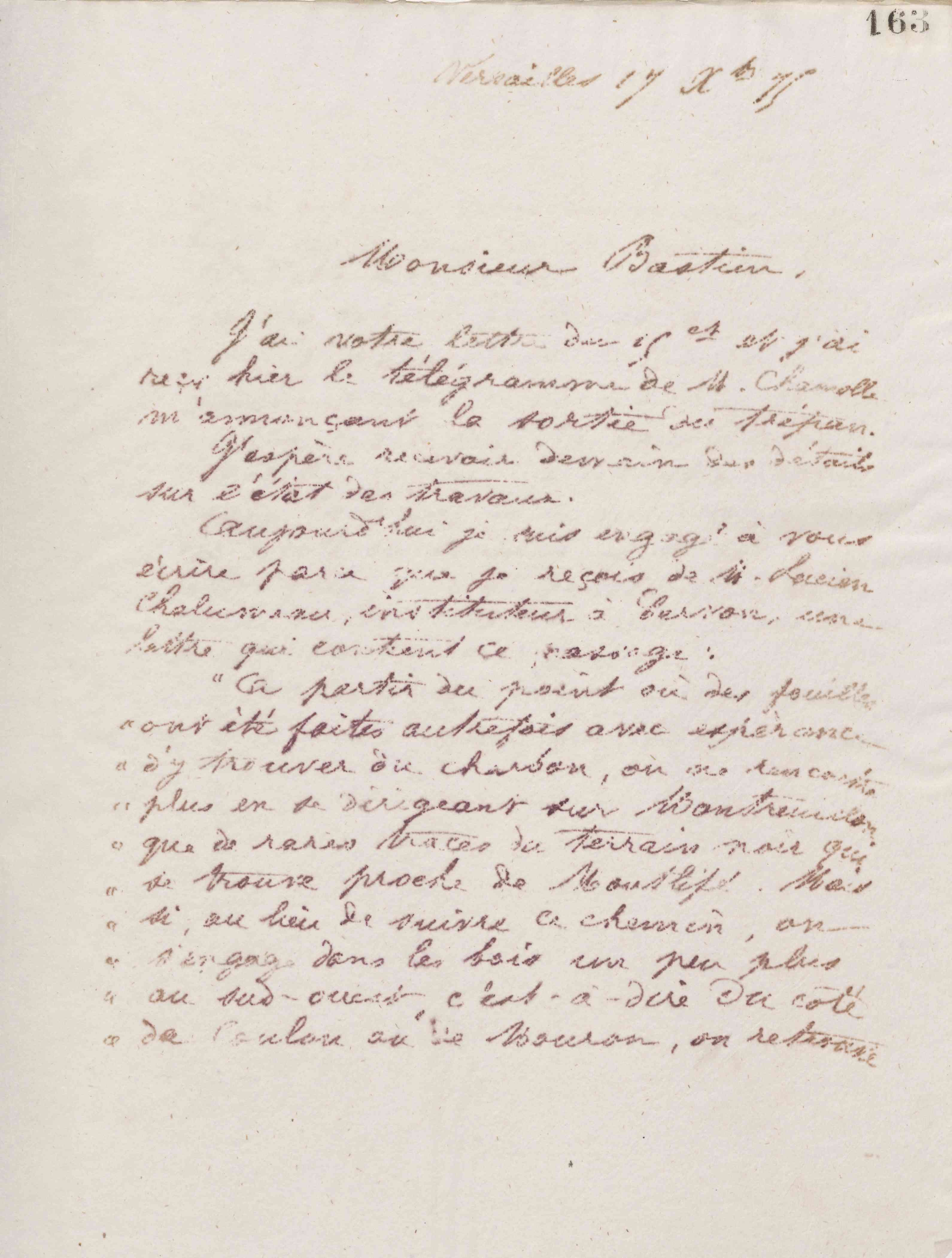 Jean-Baptiste André Godin à monsieur Bastien, 17 décembre 1875