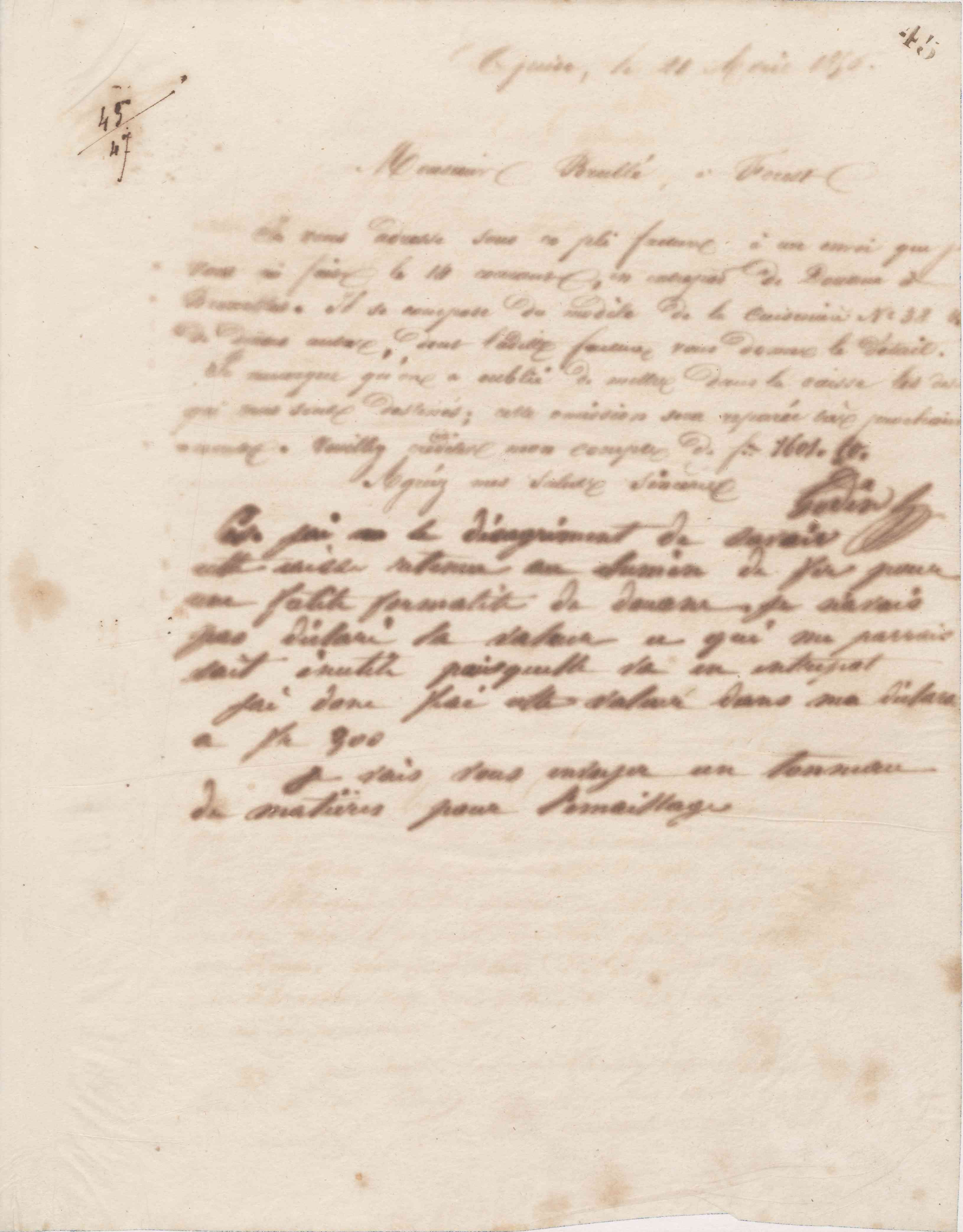 Jean-Baptiste André Godin à Alexandre Brullé, 21 avril 1856 Jean-Baptiste André Godin à Alexandre Brullé, 21 avril 1856