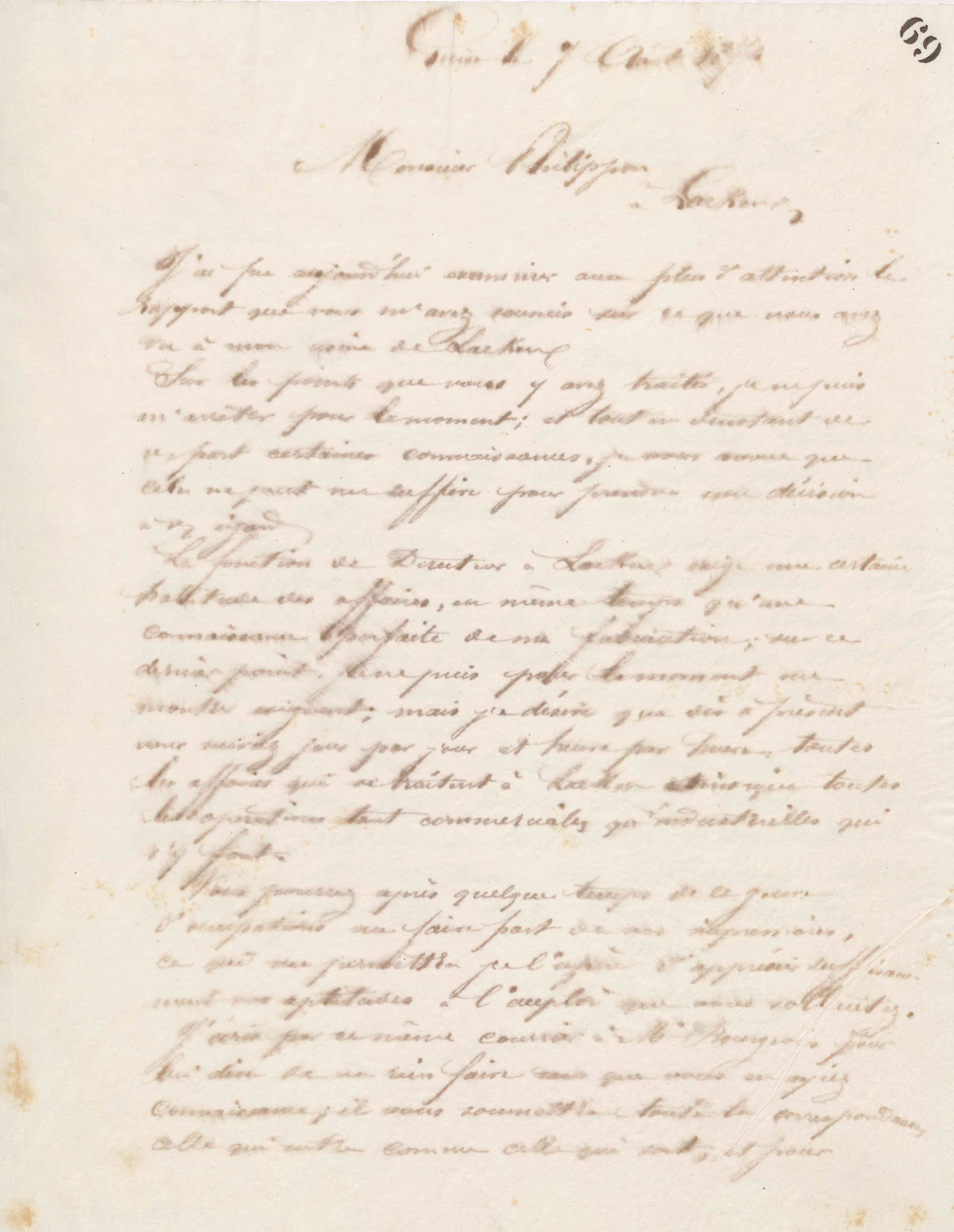 Jean-Baptiste André Godin à monsieur Philippon, 7 août 1874