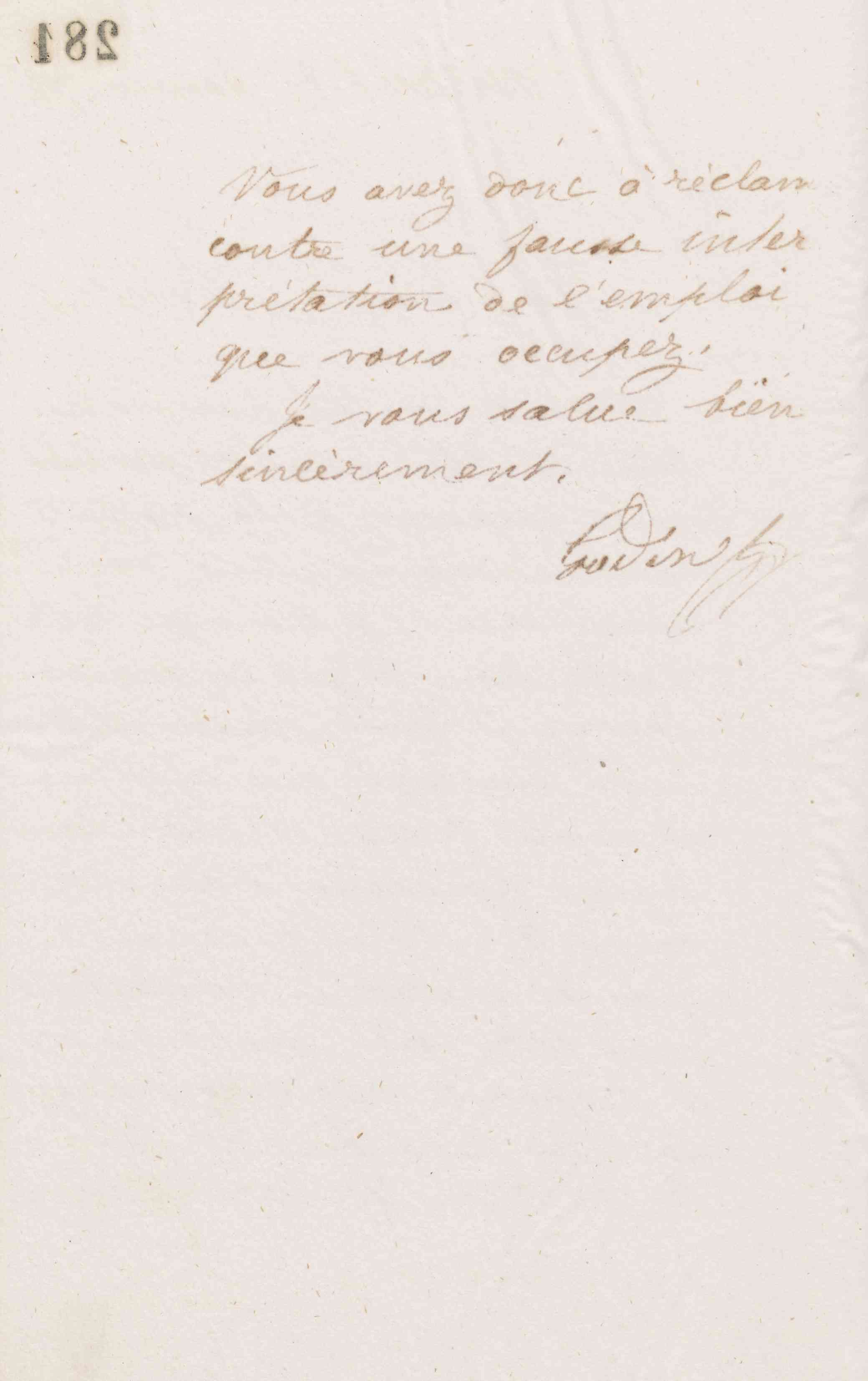 Jean-Baptiste André Godin à Amédée Moret, 25 janvier 1874