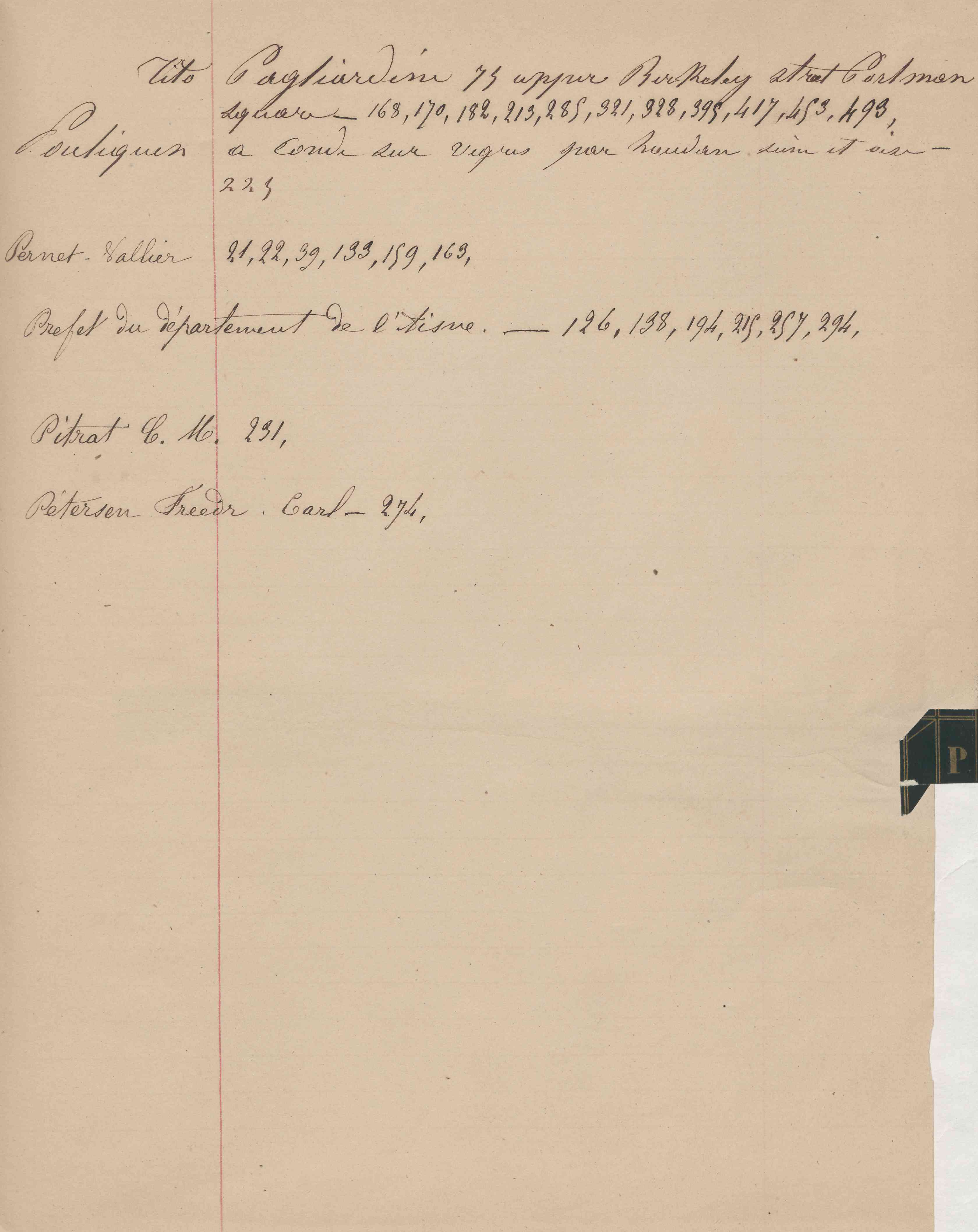 Registre CNAM FG 15 (8) - Index Registre CNAM FG 15 (8) - Index