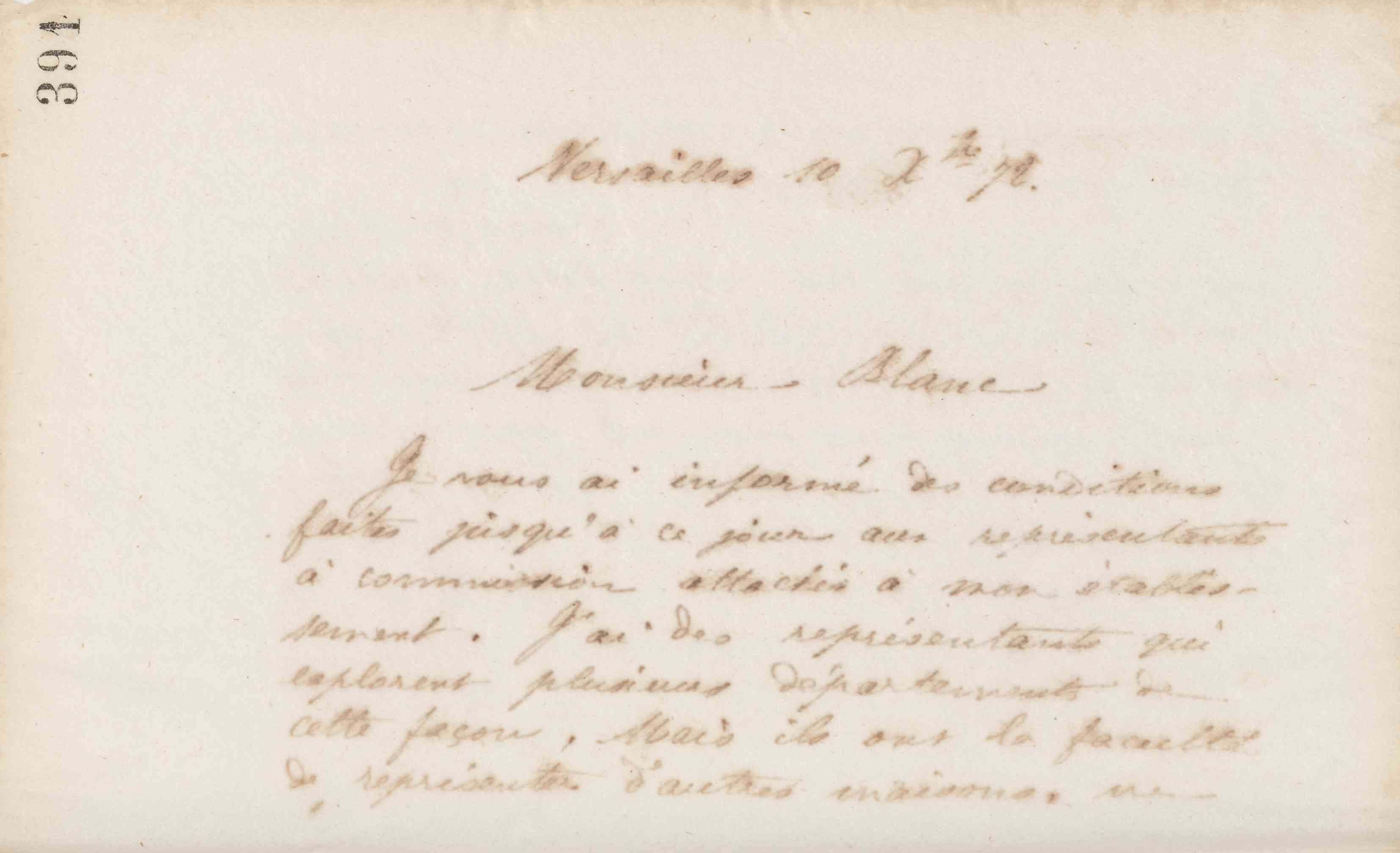 Jean-Baptiste André Godin à Gabriel Blanc, 10 décembre 1872