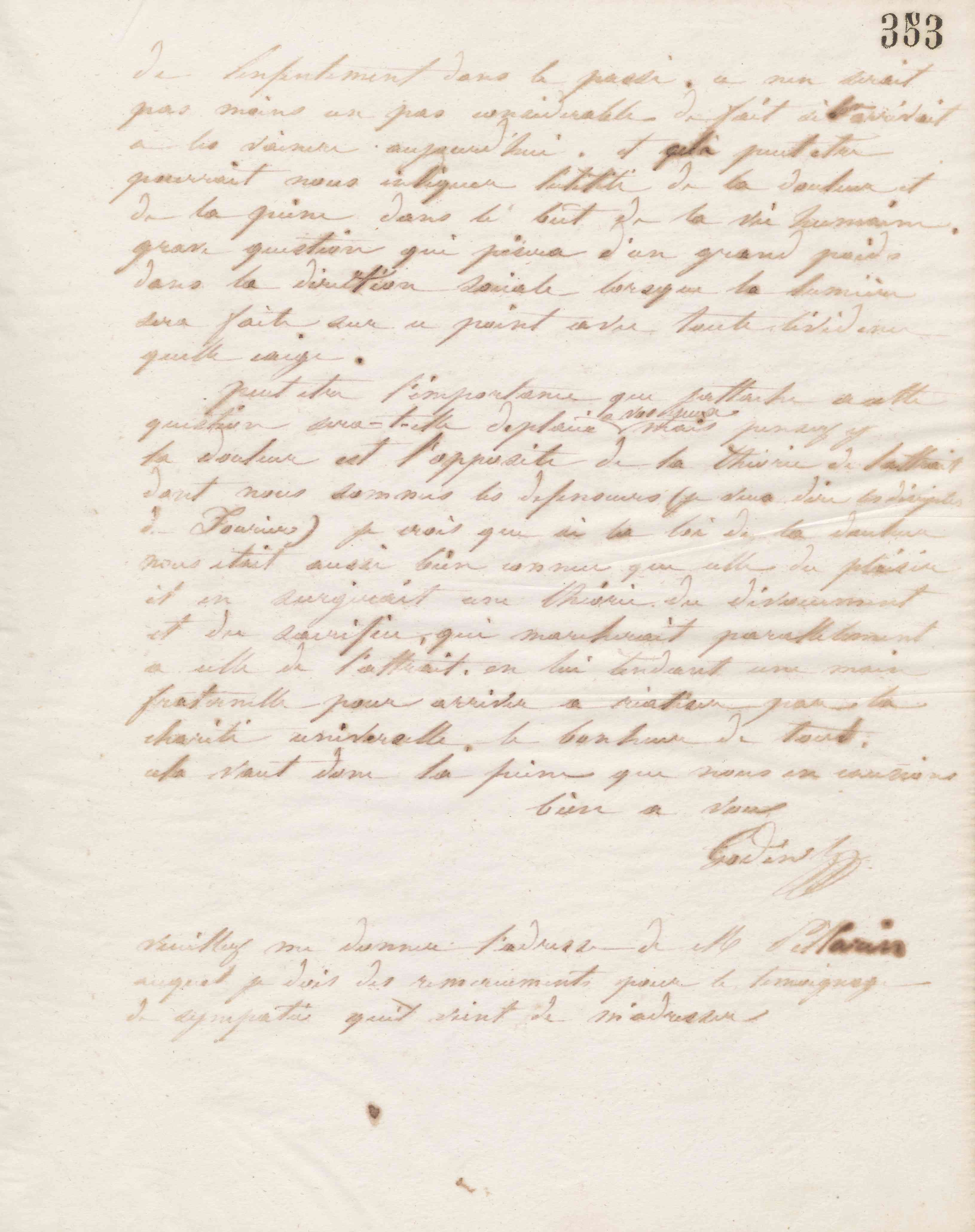 Jean-Baptiste André Godin à François Barrier, 7 mai 1866