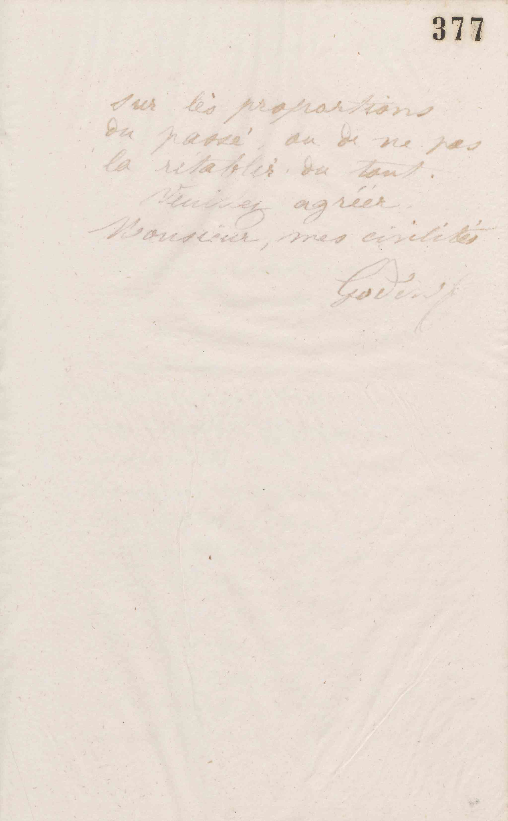 Jean-Baptiste André Godin à monsieur Darras, 3 juillet 1873