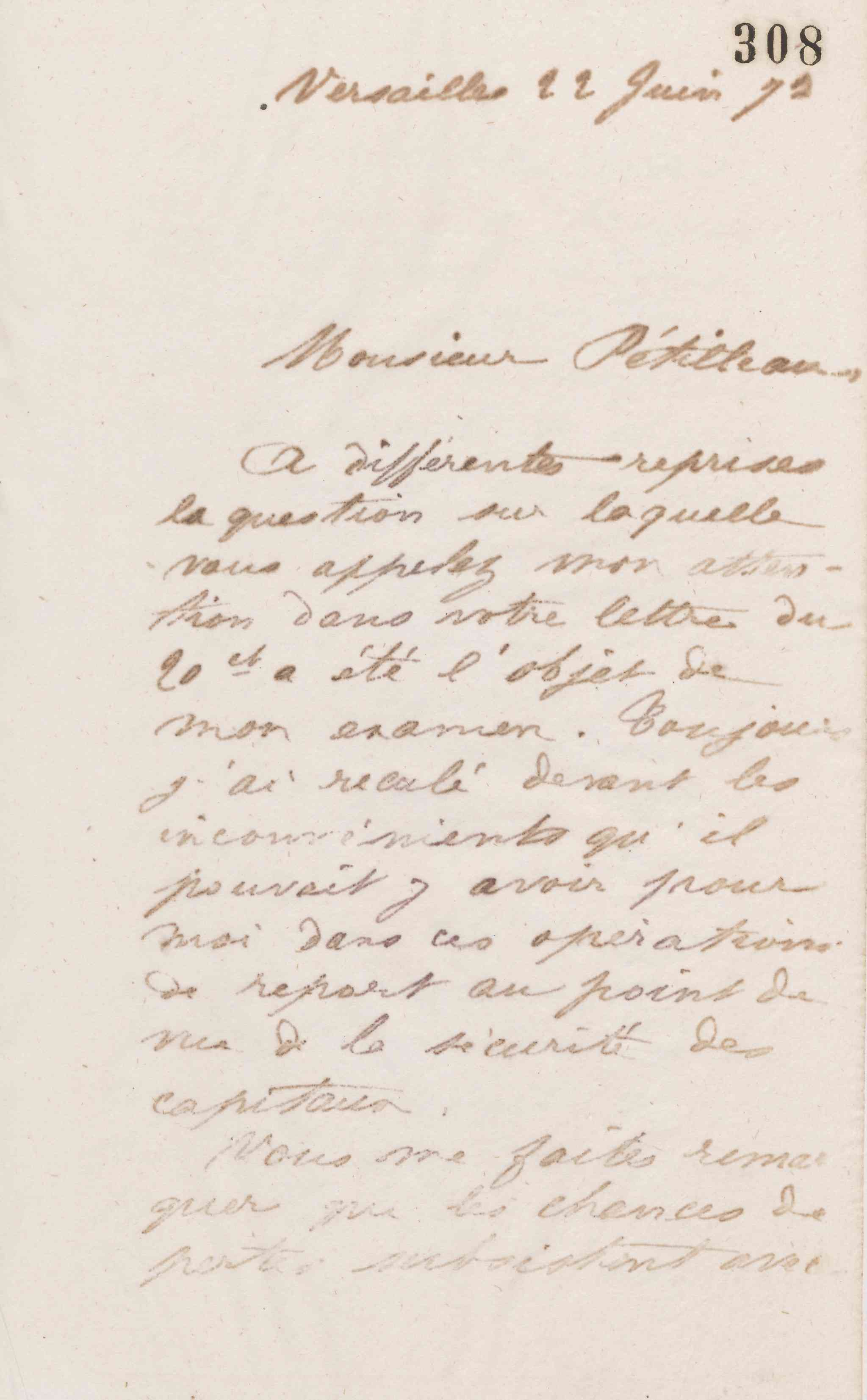 Jean-Baptiste André Godin à Albert Pétilleau, 22 juin 1873