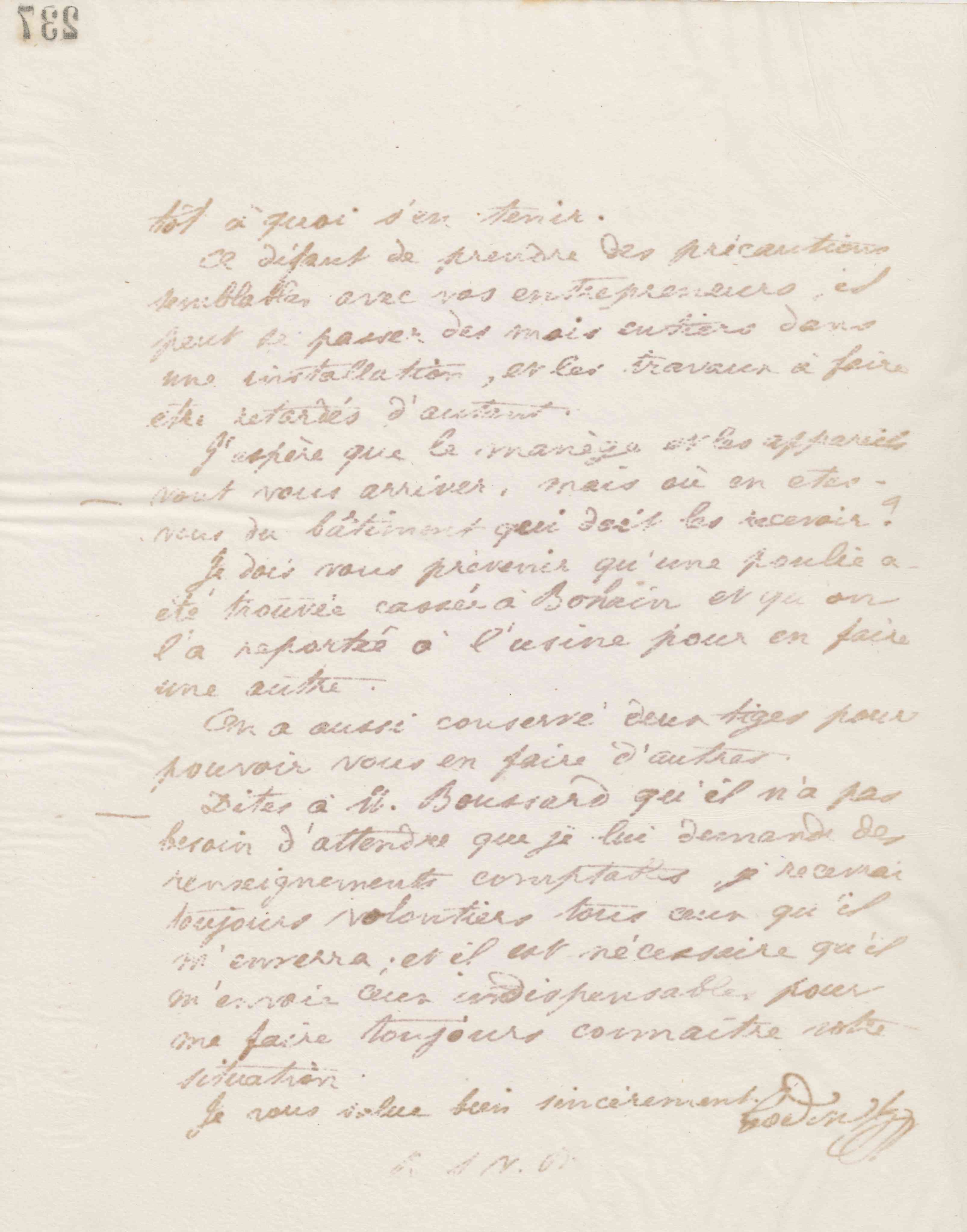 Jean-Baptiste André Godin à monsieur Chamolle, 8 juin 1875 Jean-Baptiste André Godin à monsieur Chamolle, 8 juin 1875