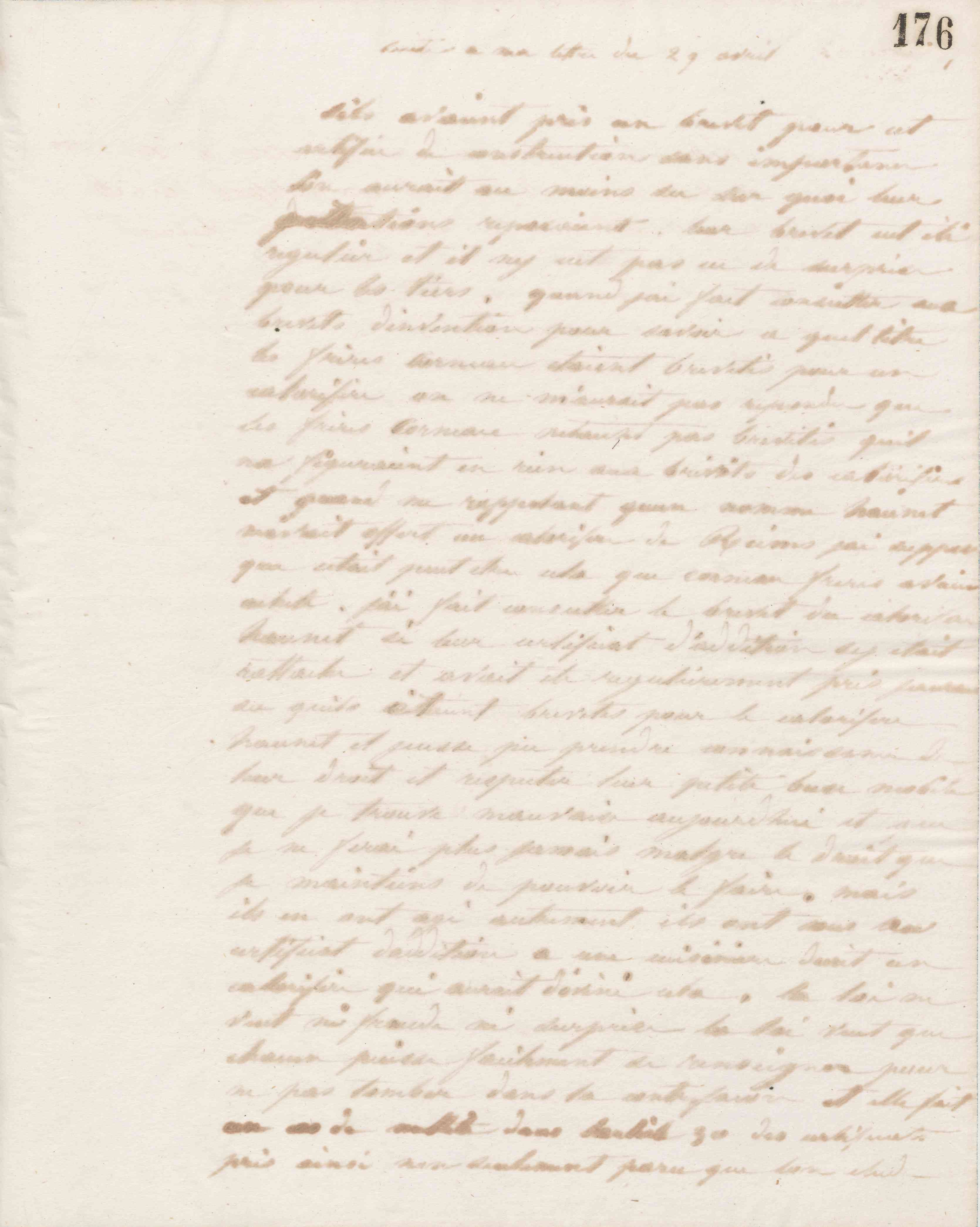Jean-Baptiste André Godin à monsieur Bertrand, 23 avril 1864