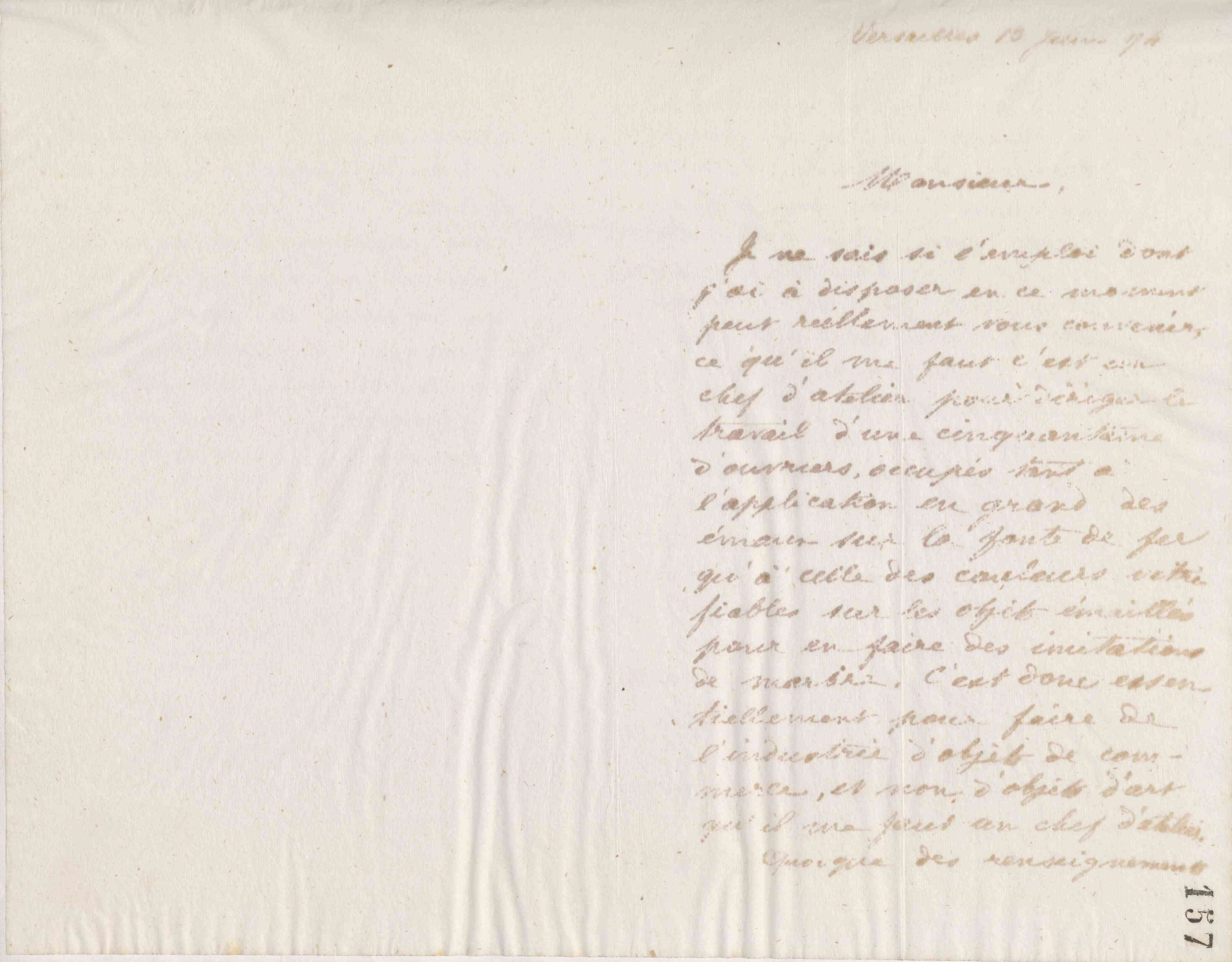 Jean-Baptiste André Godin à monsieur de Rivière, 13 juin 1874