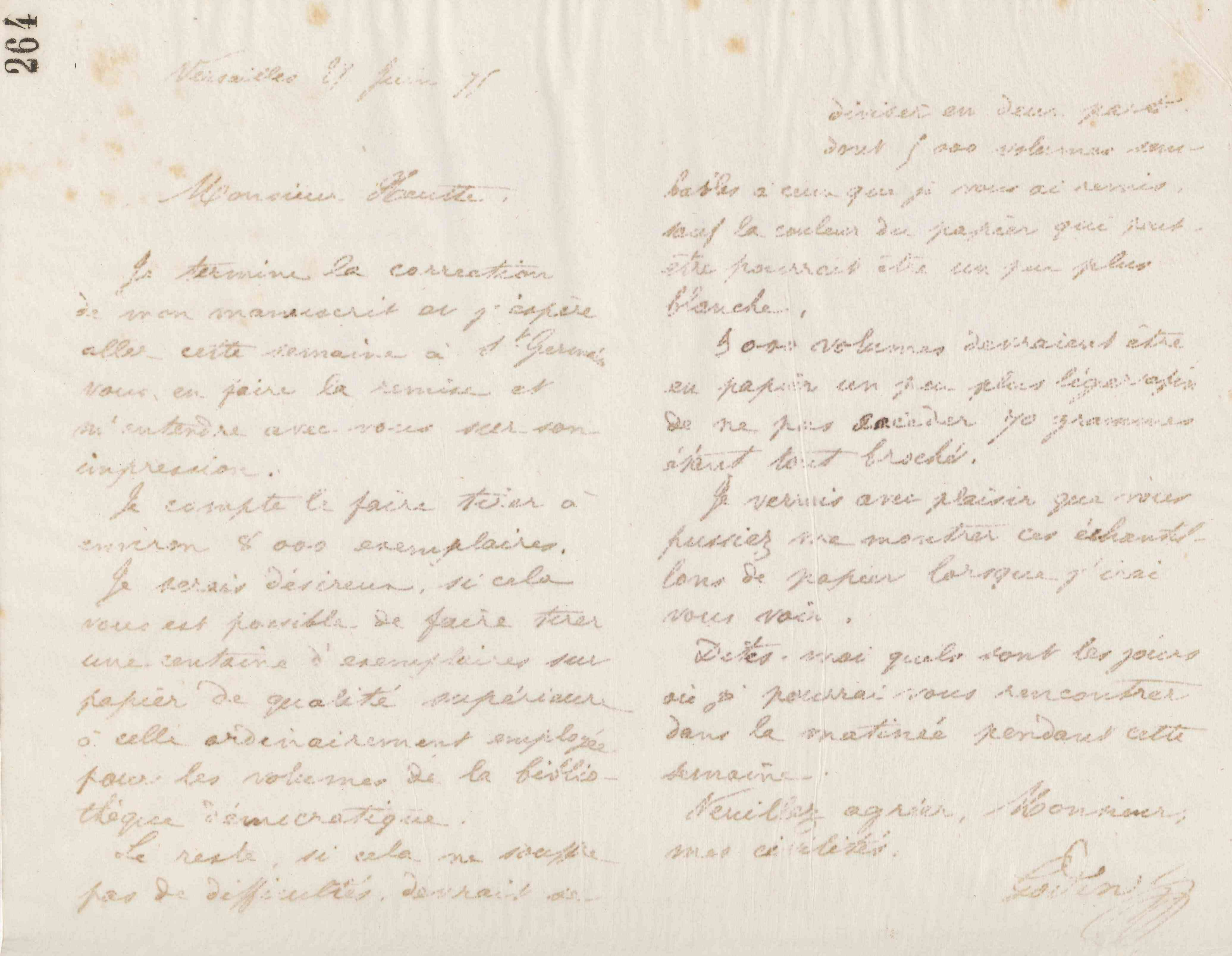 Jean-Baptiste André Godin à monsieur Heutte, 28 juin 1875 Jean-Baptiste André Godin à monsieur Heutte, 28 juin 1875