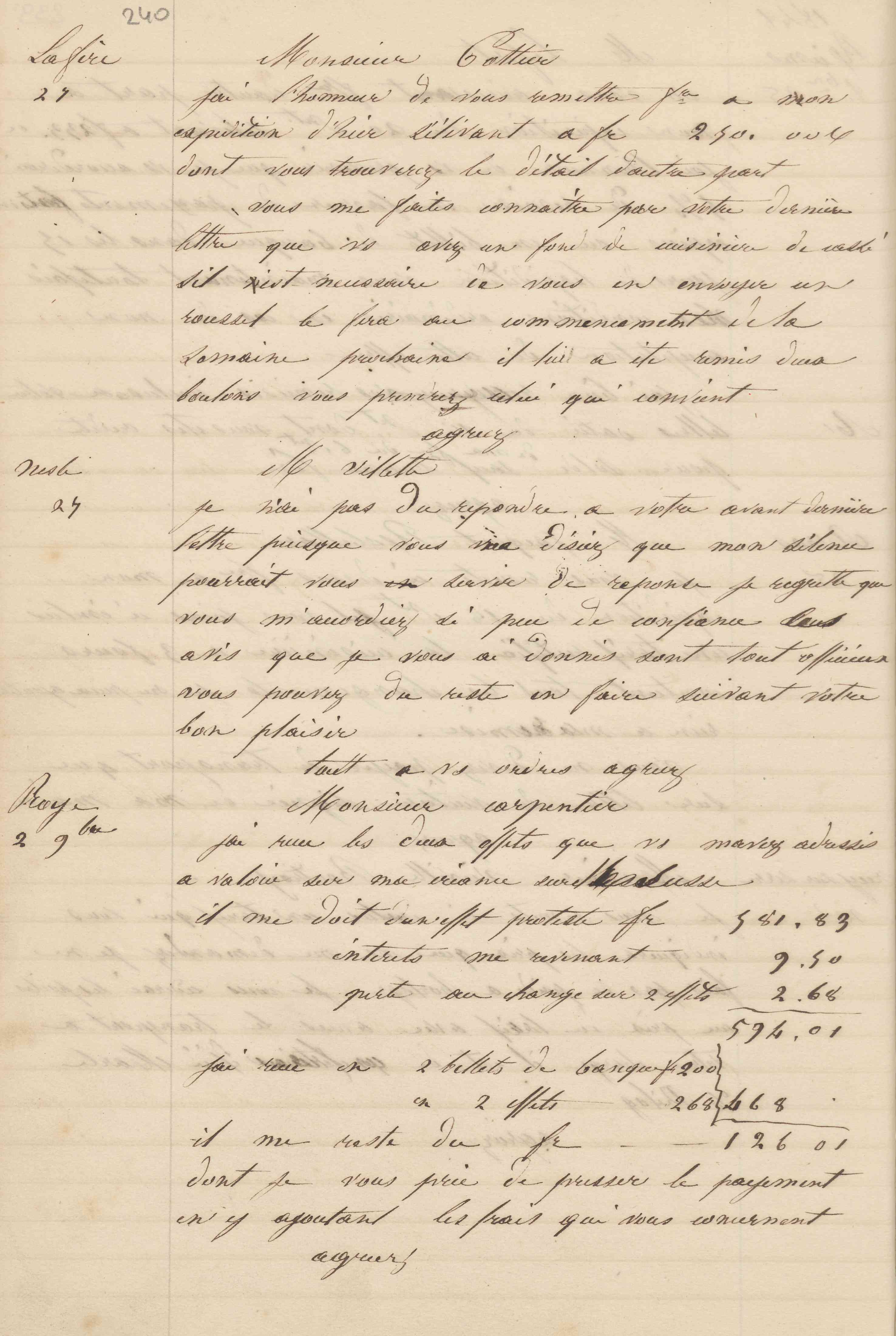 Jean-Baptiste André Godin à monsieur Villette-Berlancourt, 27 octobre 1848 Jean-Baptiste André Godin à monsieur Villette-Berlancourt, 27 octobre 1848