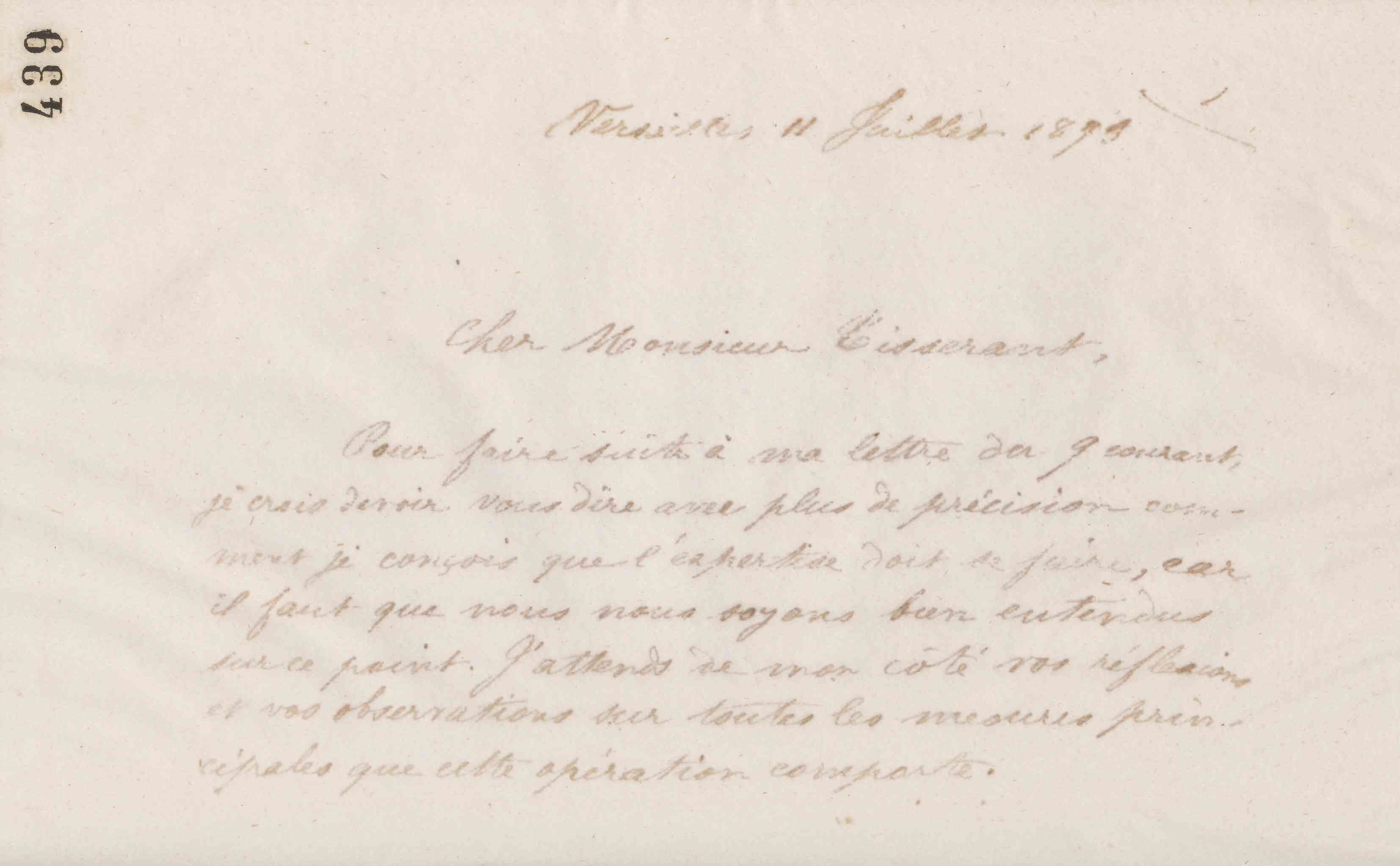 Jean-Baptiste André Godin à Alexandre Tisserant, 11 juillet 1873