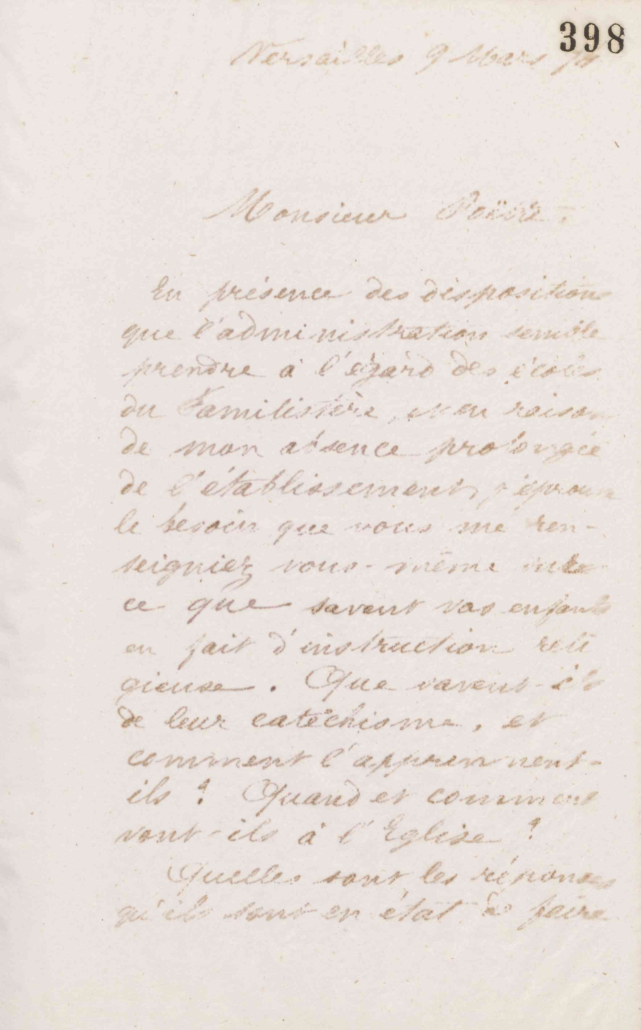 Jean-Baptiste André Godin à Alexandre Onésime Poëtte, 9 mars 1874