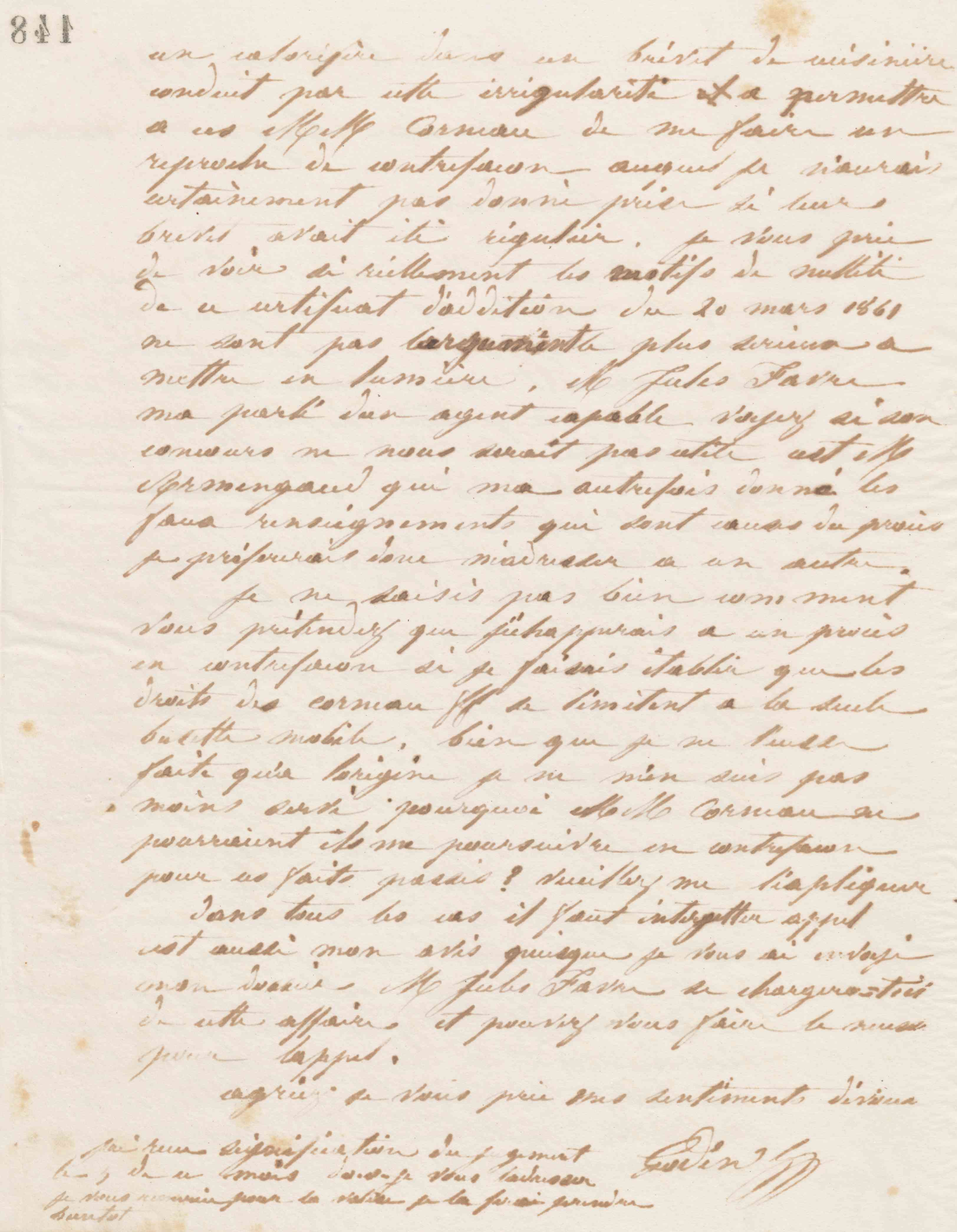 Jean-Baptiste André Godin à André Lecoq de Boisbaudran, 8 mai 1867