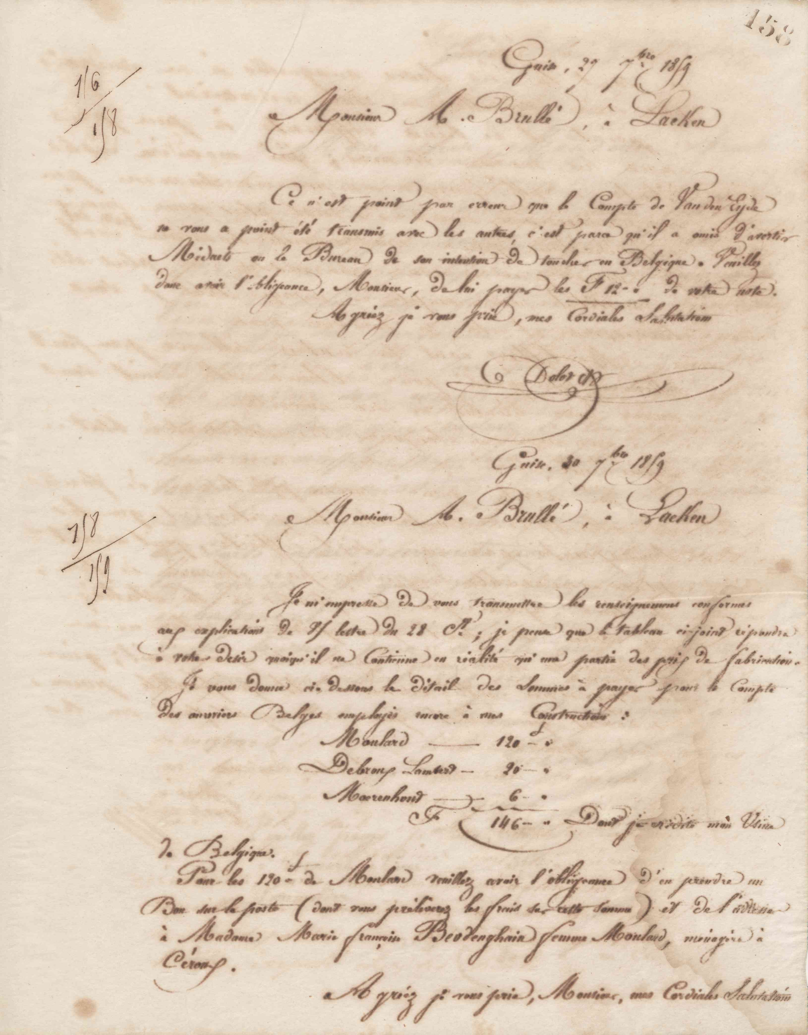 Jean-Baptiste André Godin à Alexandre Brullé, 27 septembre 1859