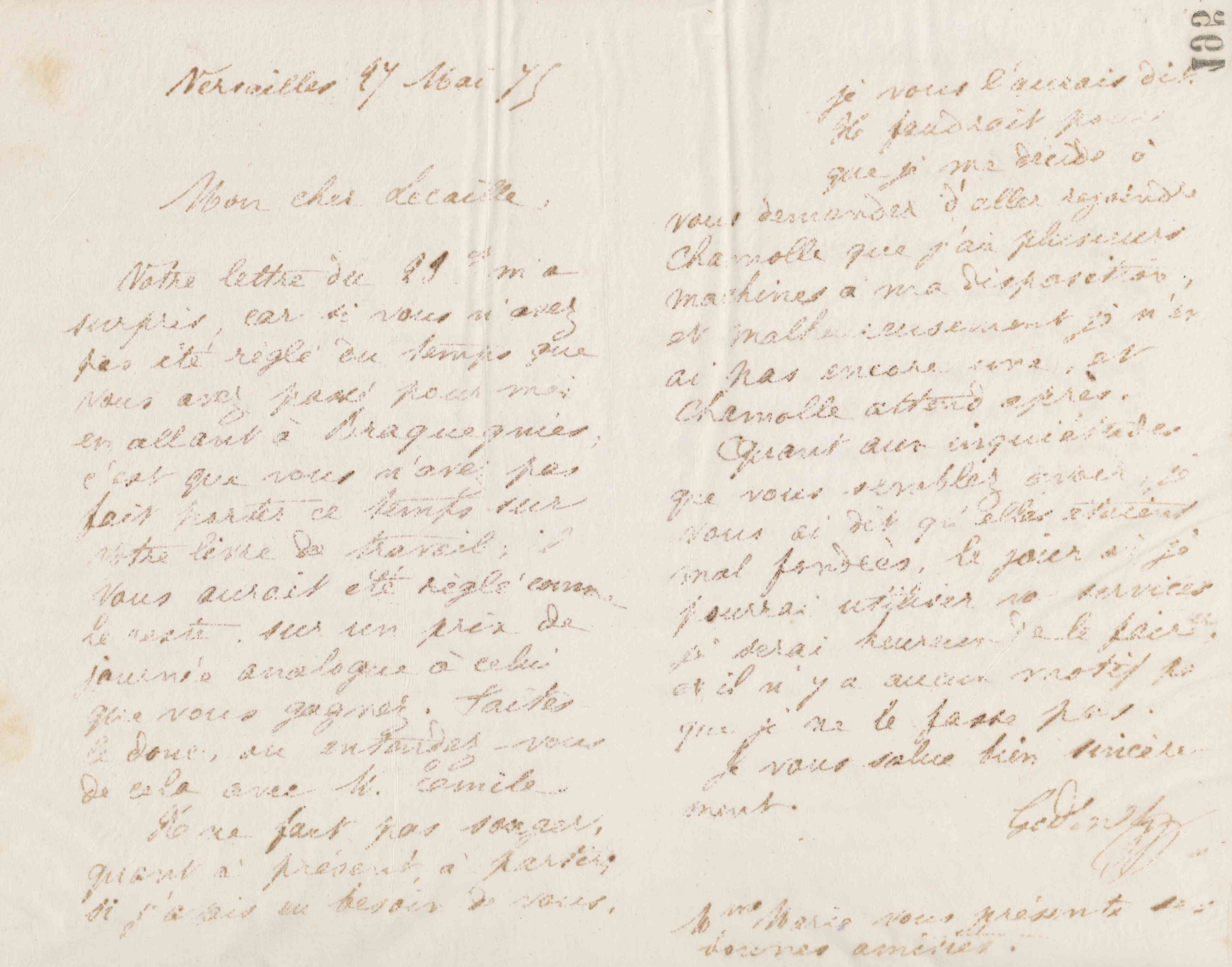 Jean-Baptiste André Godin à Alphonse Lecaille, 27 mai 1875