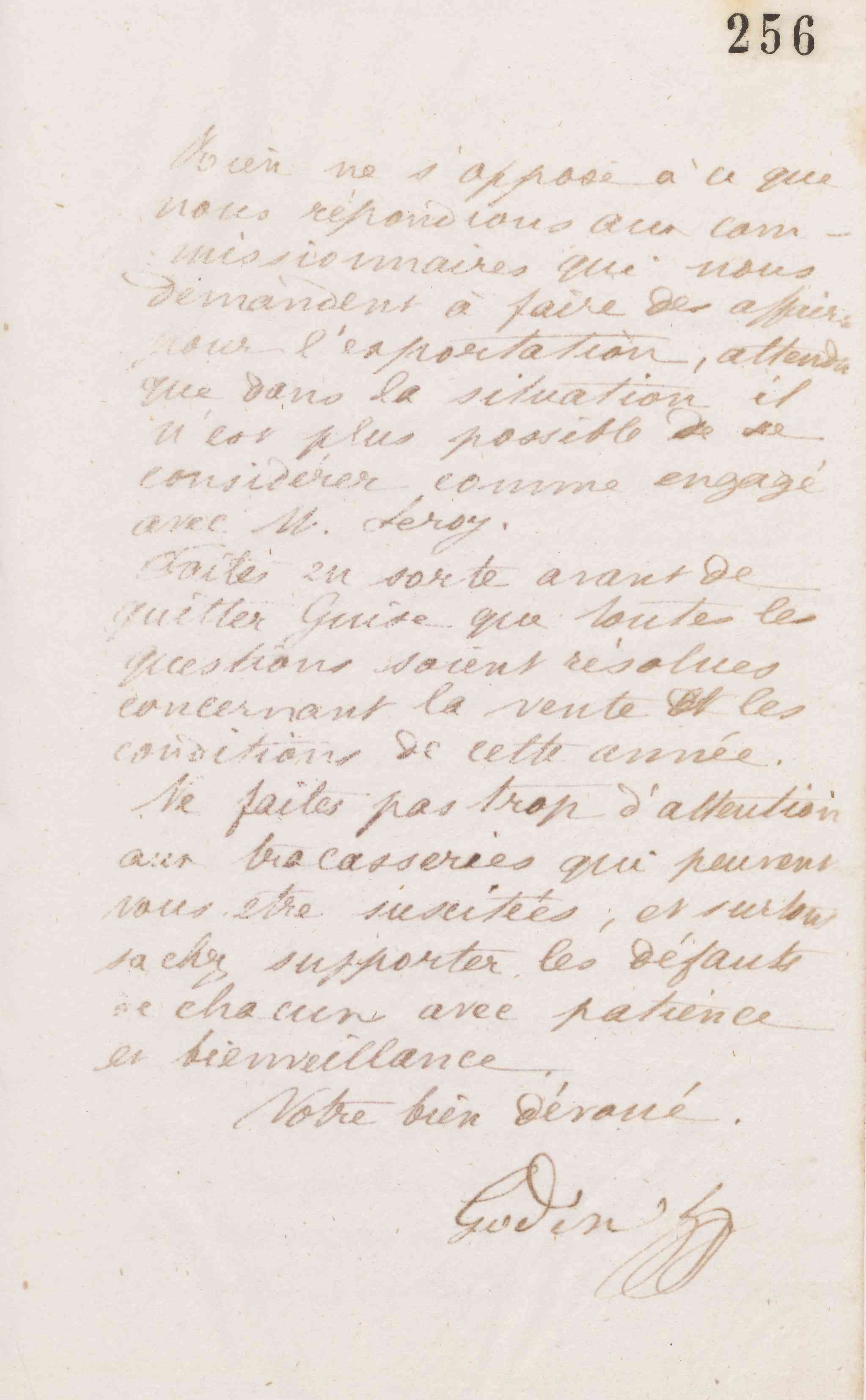 Jean-Baptiste André Godin à monsieur Delaruelle, 21 janvier 1874