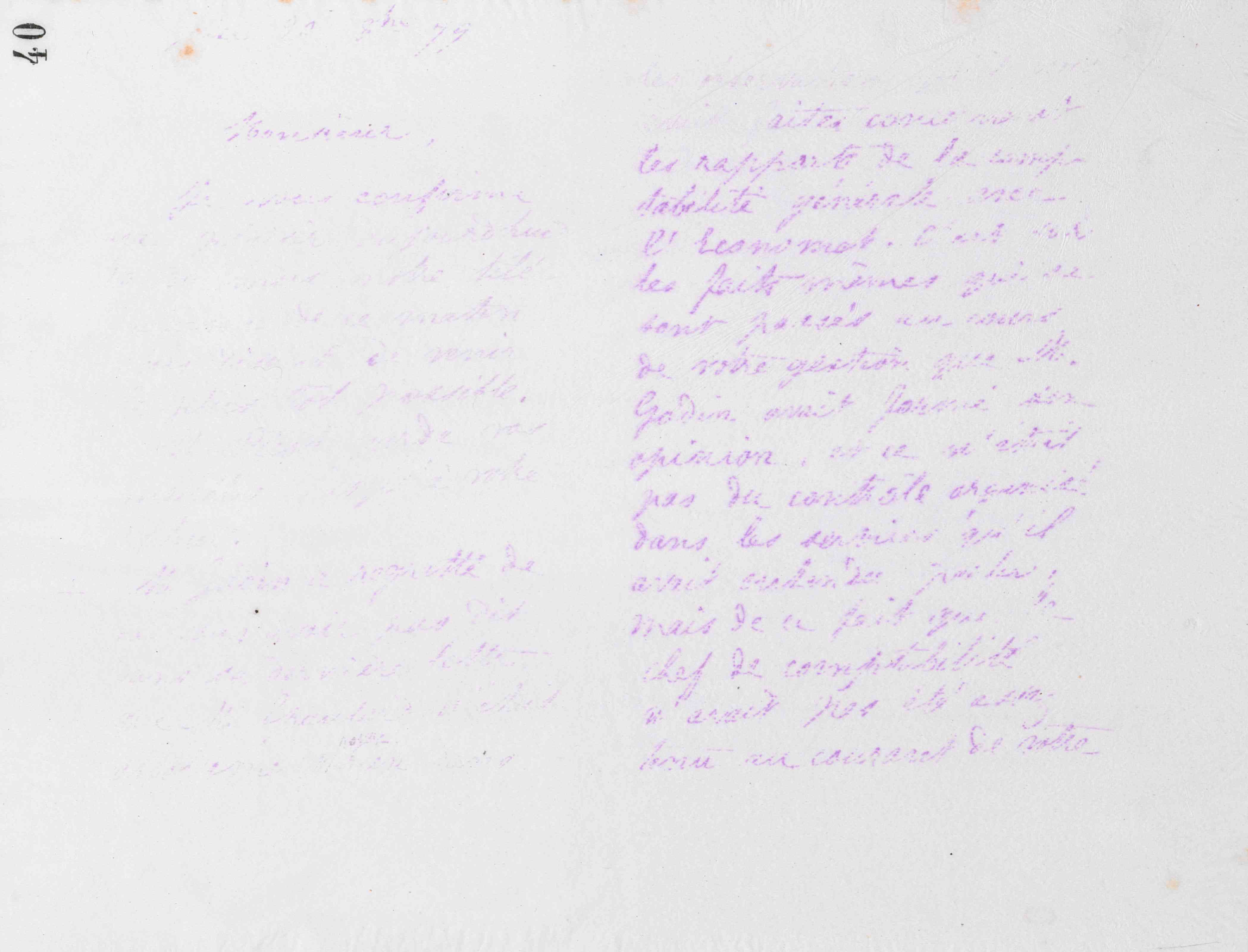 Marie Moret à Antoine Massoulard, vers le 22 octobre 1879 Marie Moret à Antoine Massoulard, vers le 22 octobre 1879