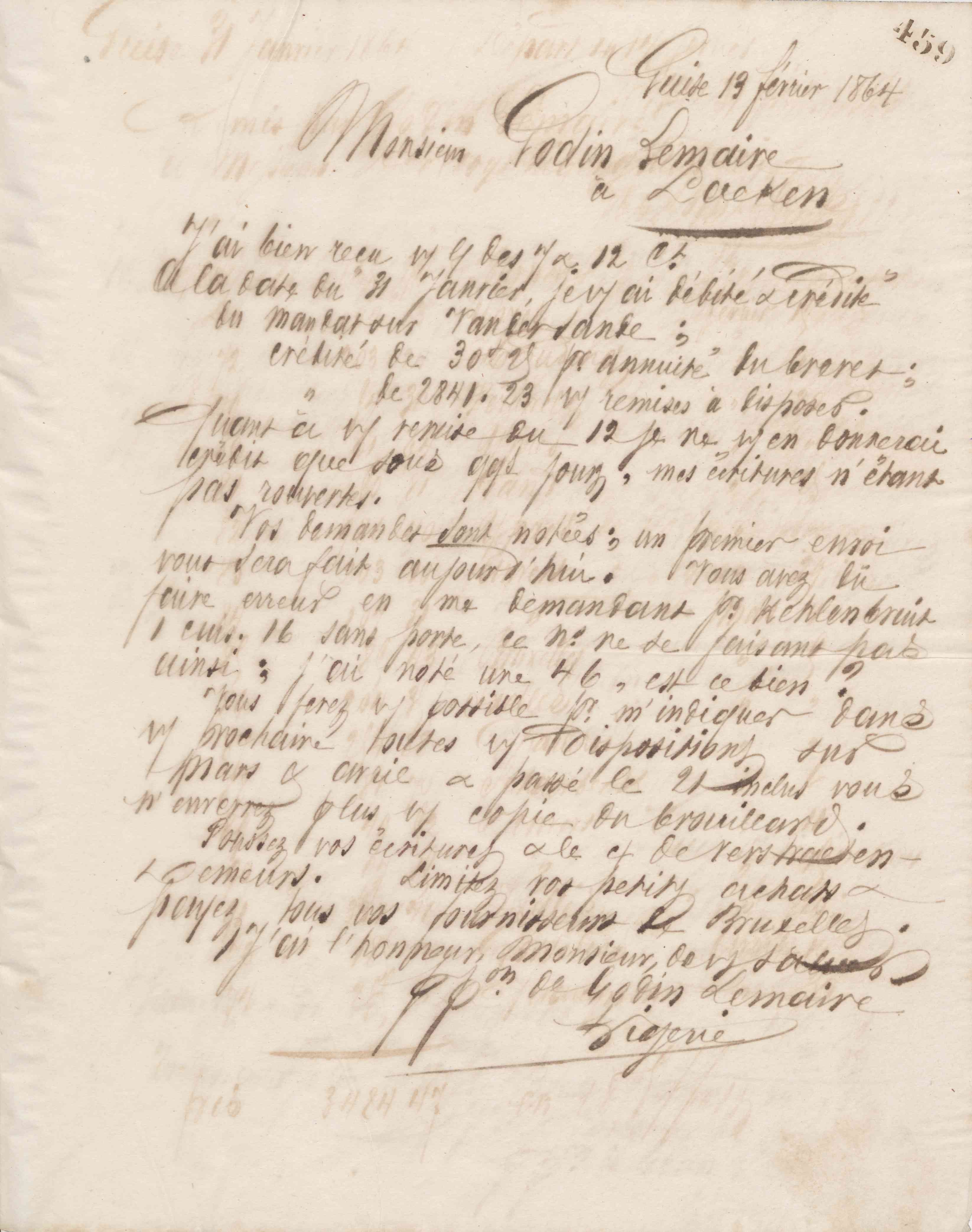 Jean-Baptiste André Godin aux Fonderies et manufactures Godin-Lemaire, 13 février 1864