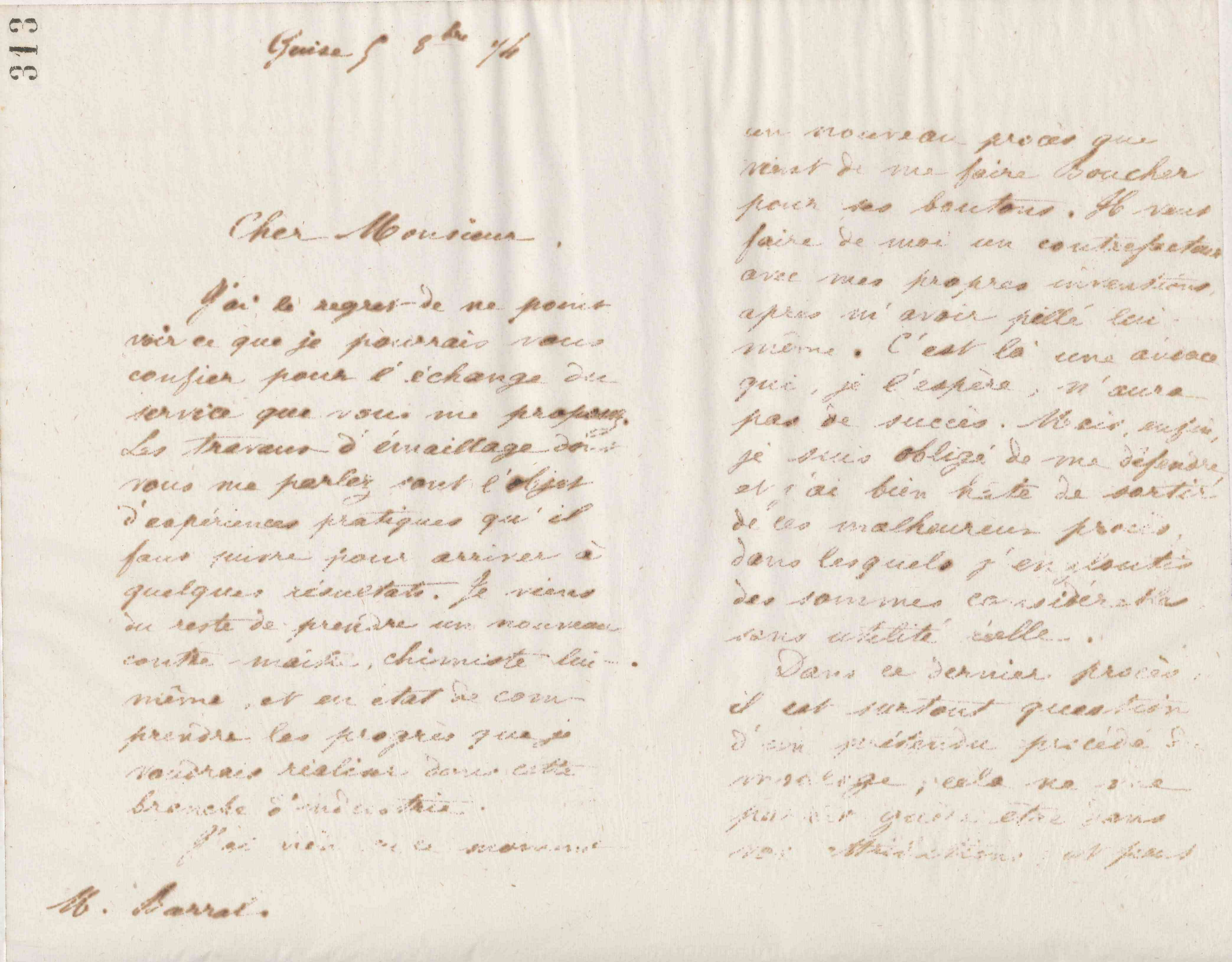 Jean-Baptiste André Godin à Georges Barral, 5 octobre 1874 Jean-Baptiste André Godin à Georges Barral, 5 octobre 1874