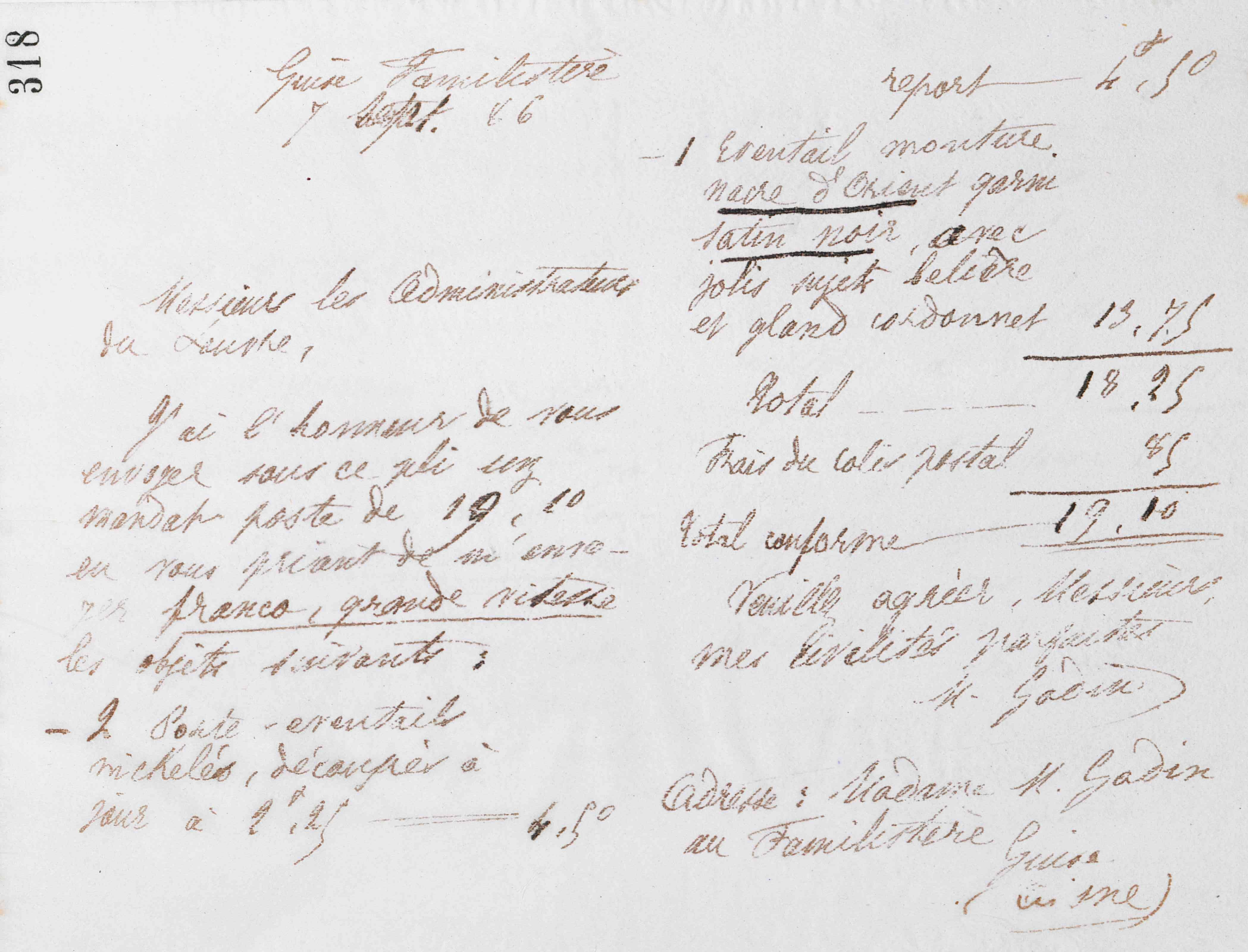 Marie Moret aux Grands magasins du Louvre, 7 septembre 1886