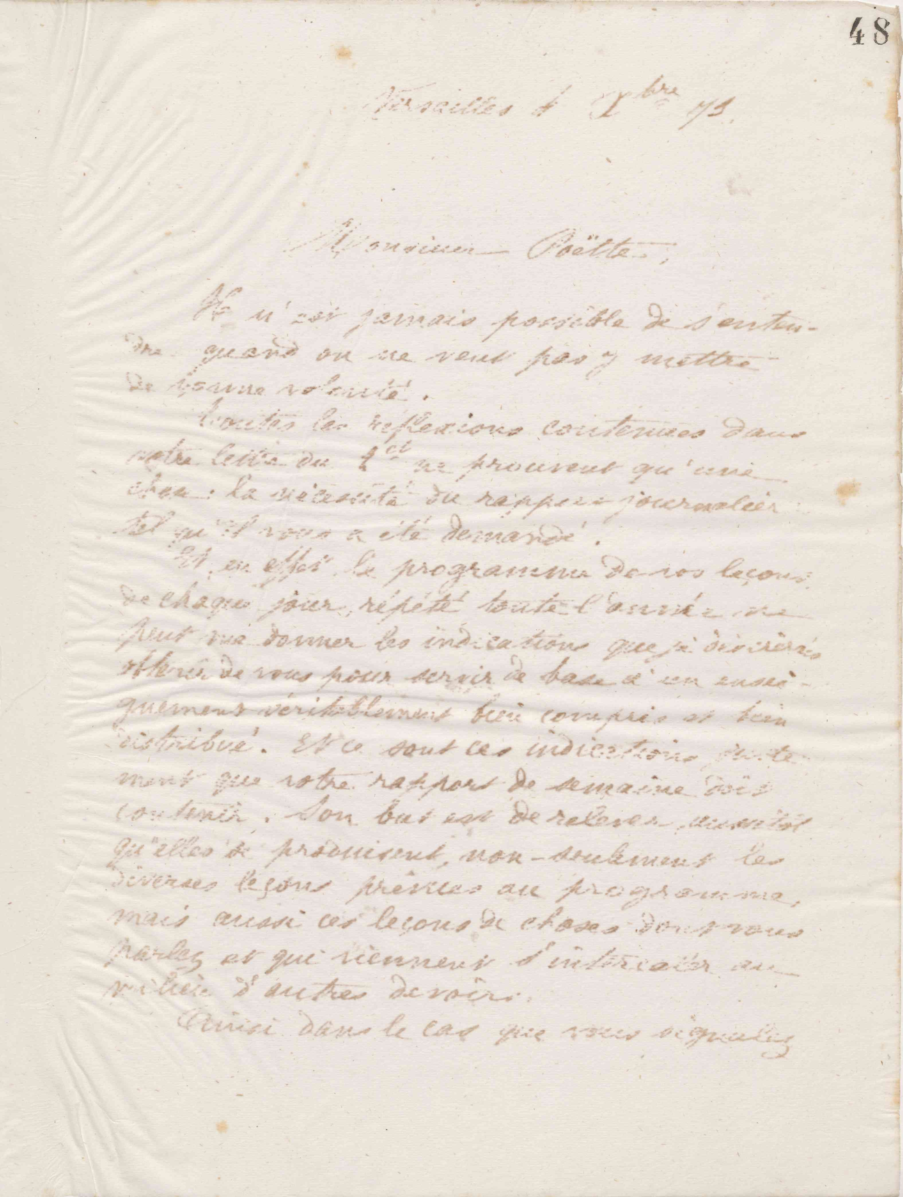 Jean-Baptiste André Godin à Alexandre Onésime, 4 décembre 1873